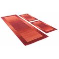 theko set slaapkamerkleedjes gabbeh ideal slaapkamerkleed, loper-set voor de slaapkamer, met randdessin rood