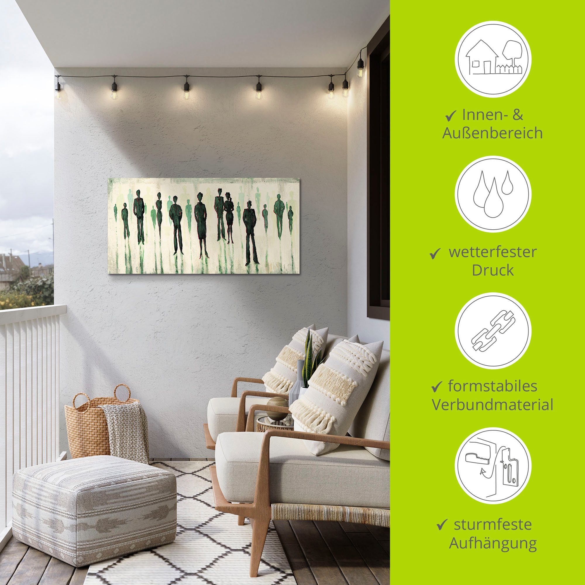 Artland Artprint Voor iedereen als artprint van aluminium, artprint voor buiten, artprint op linnen in verschillende maten