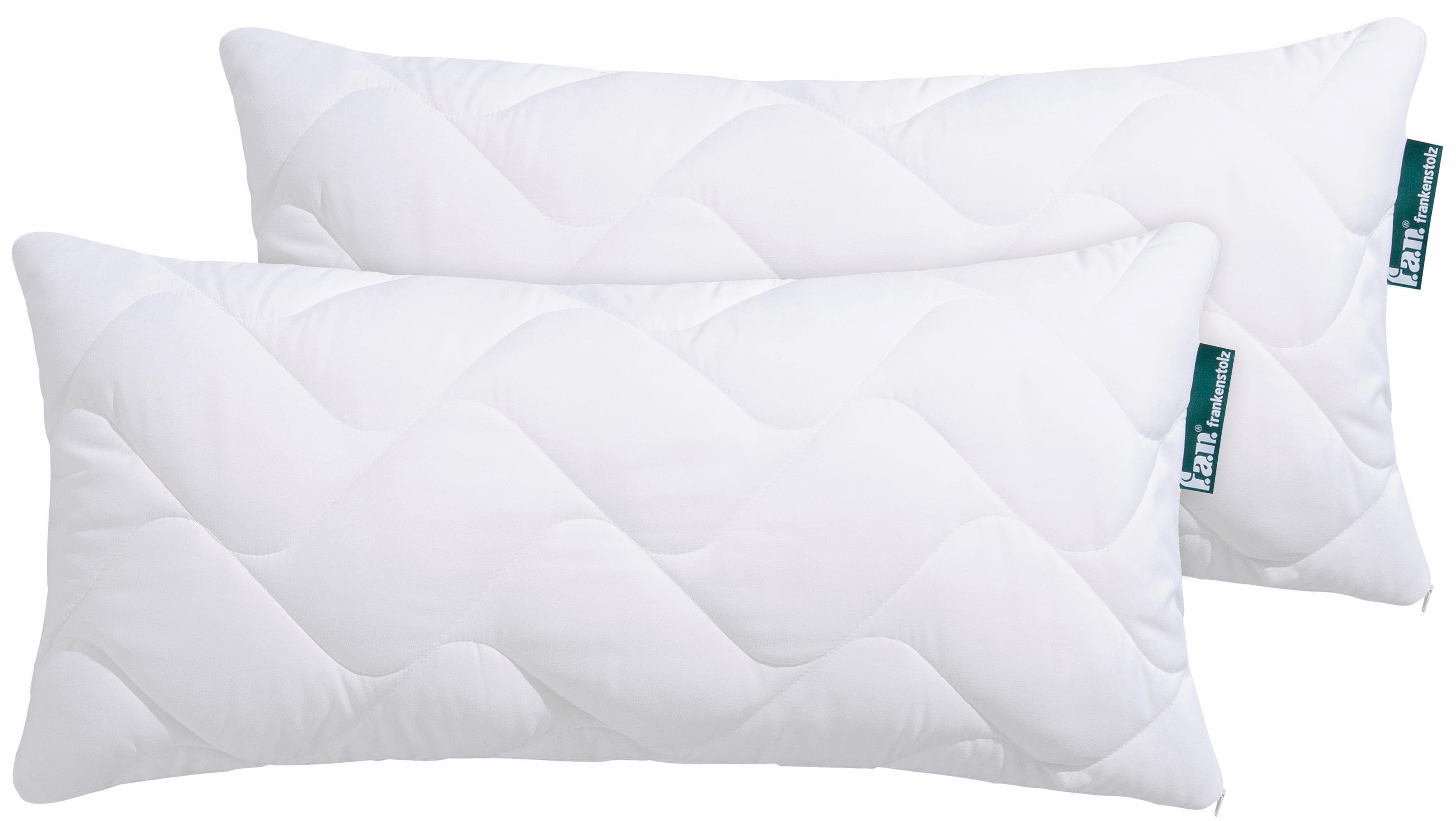 f.a.n. Frankenstolz Microfiberkussen Hollofil Active m. MF-bekleding volledige temperatuur- en vochtregulering hoofdkussens wit