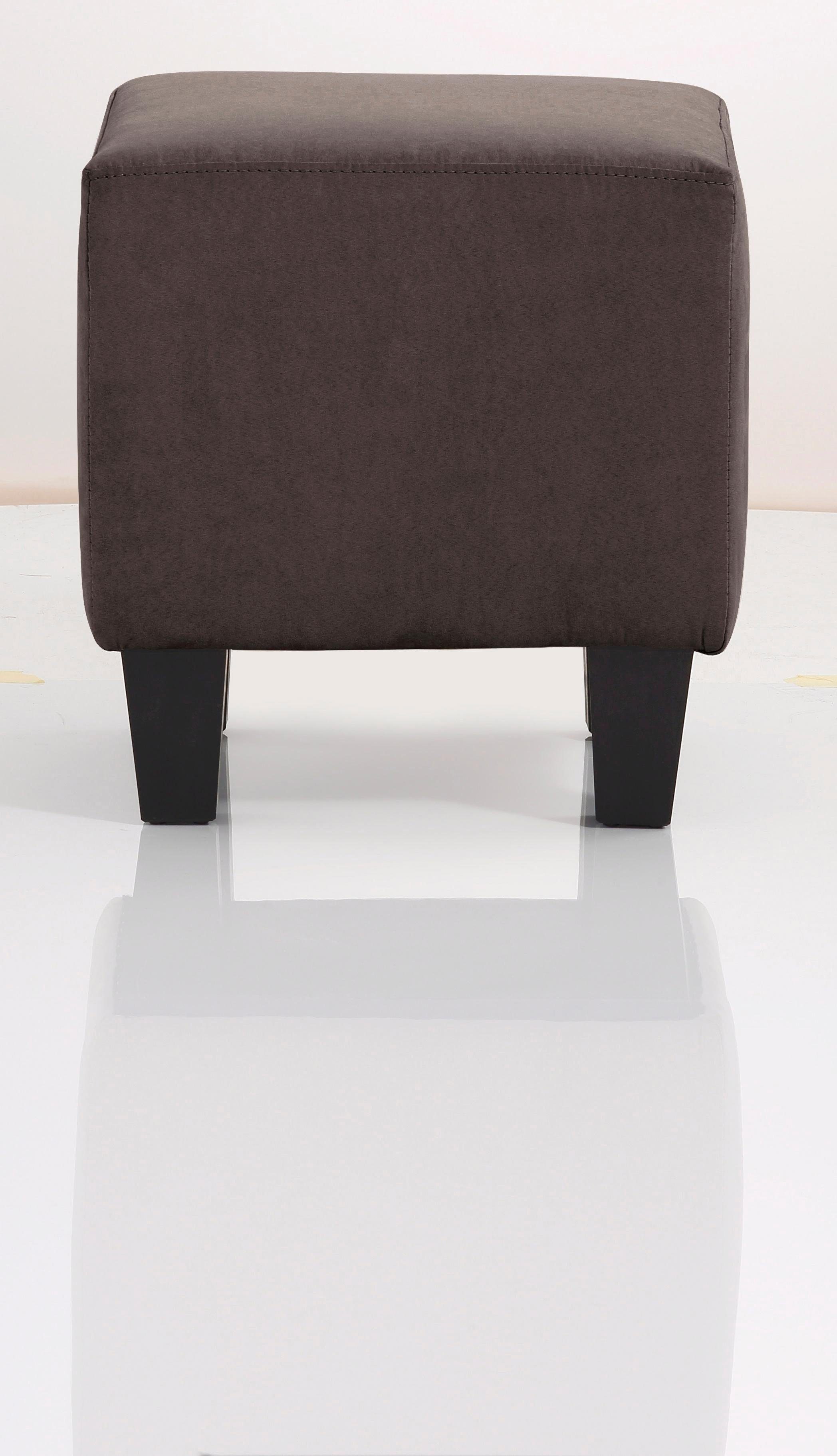 Home affaire Oorfauteuil Chilly, stoel met poef en verenvering, in cord en microvezel bekleding, onze permanente lage prijs (set, 2 stuks)