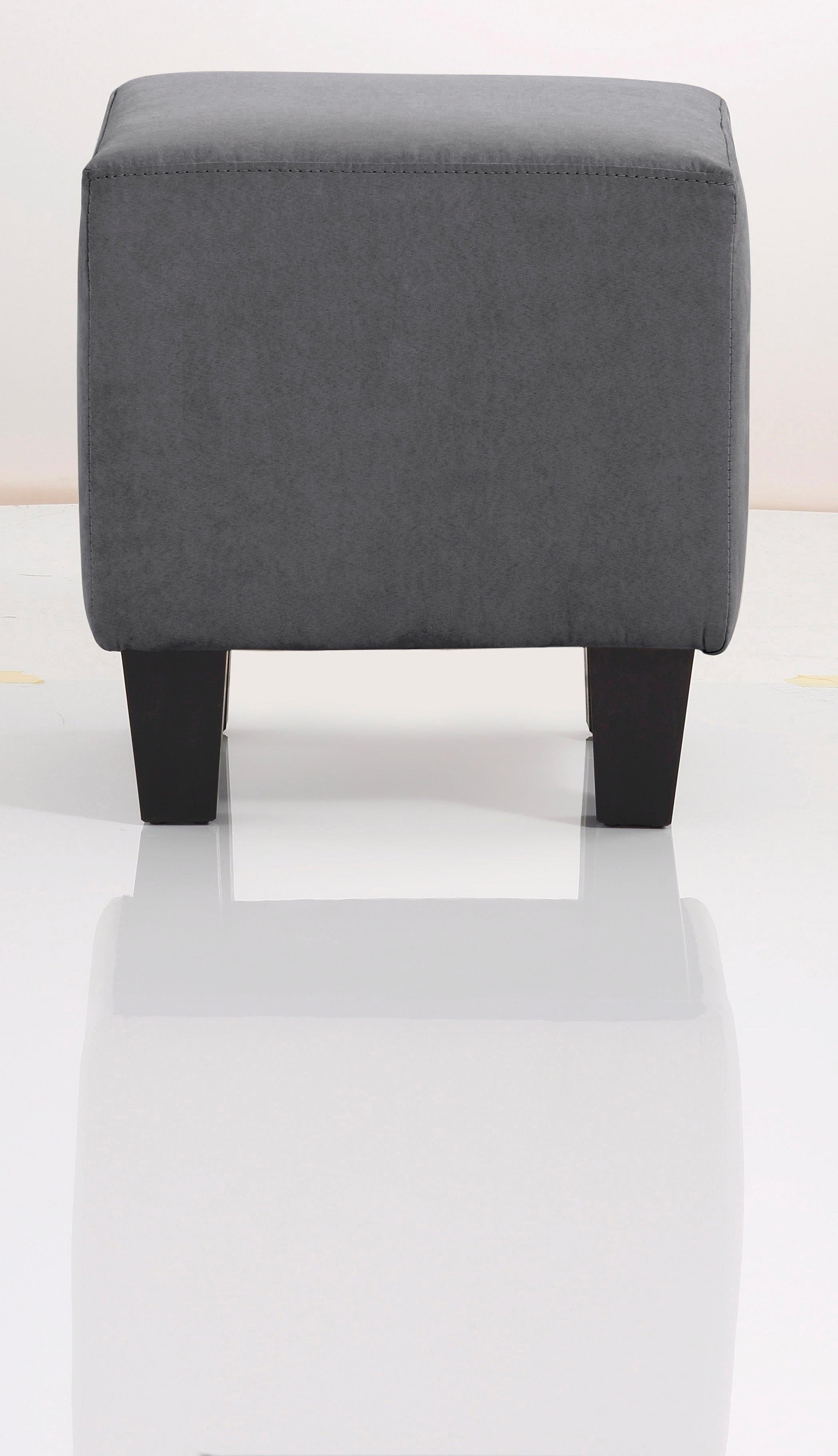 Home affaire Oorfauteuil Chilly, stoel met poef en verenvering, in cord en microvezel bekleding, onze permanente lage prijs (set, 2 stuks)