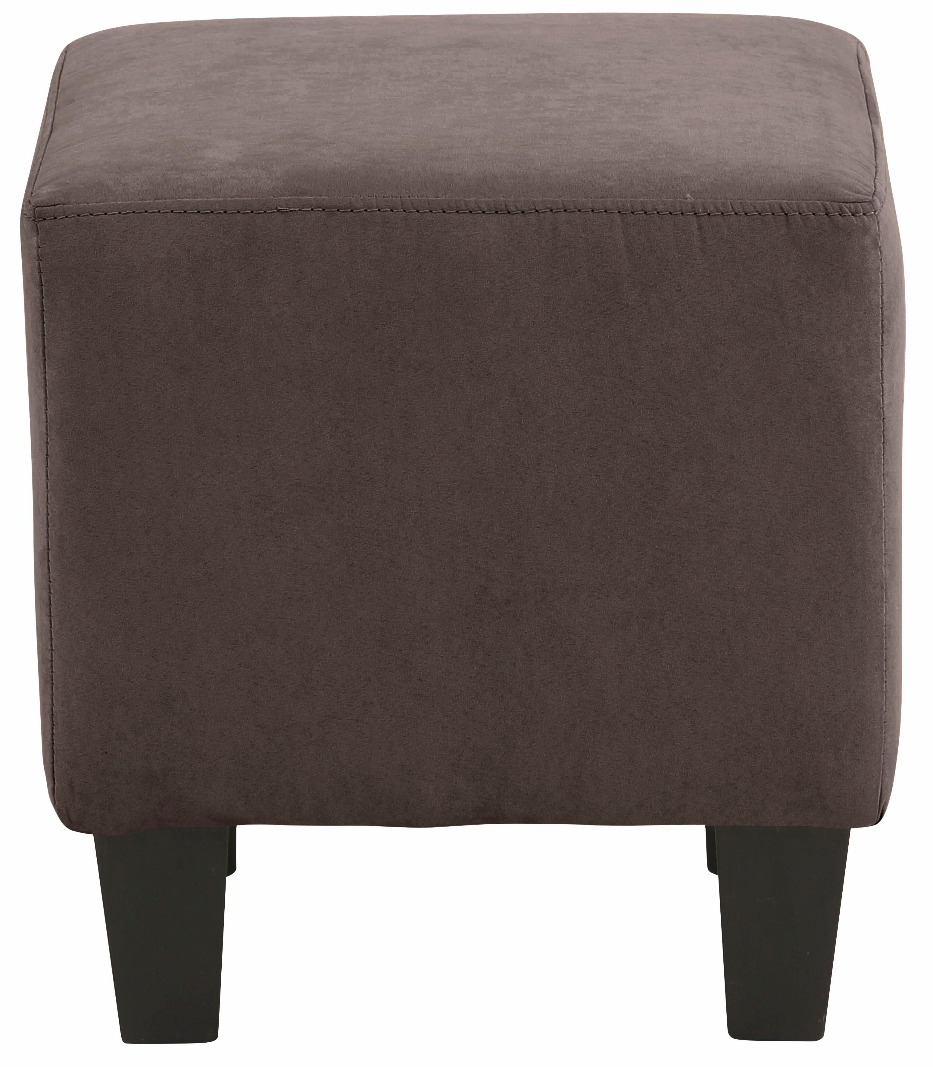 Home affaire Oorfauteuil Chilly, stoel met poef en verenvering, in cord en microvezel bekleding, onze permanente lage prijs (set, 2 stuks)
