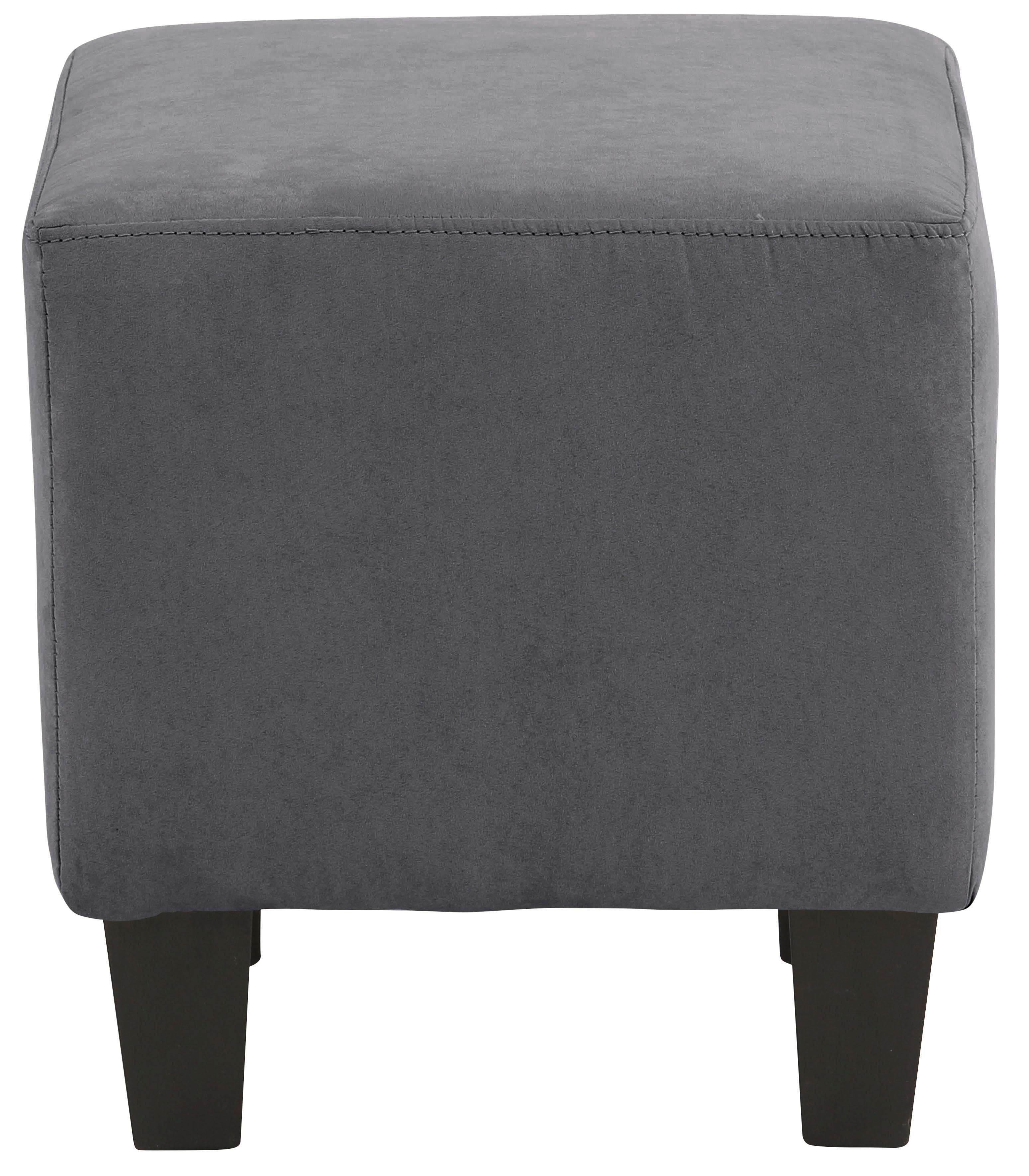 Home affaire Oorfauteuil Chilly, stoel met poef en verenvering, in cord en microvezel bekleding, onze permanente lage prijs (set, 2 stuks)