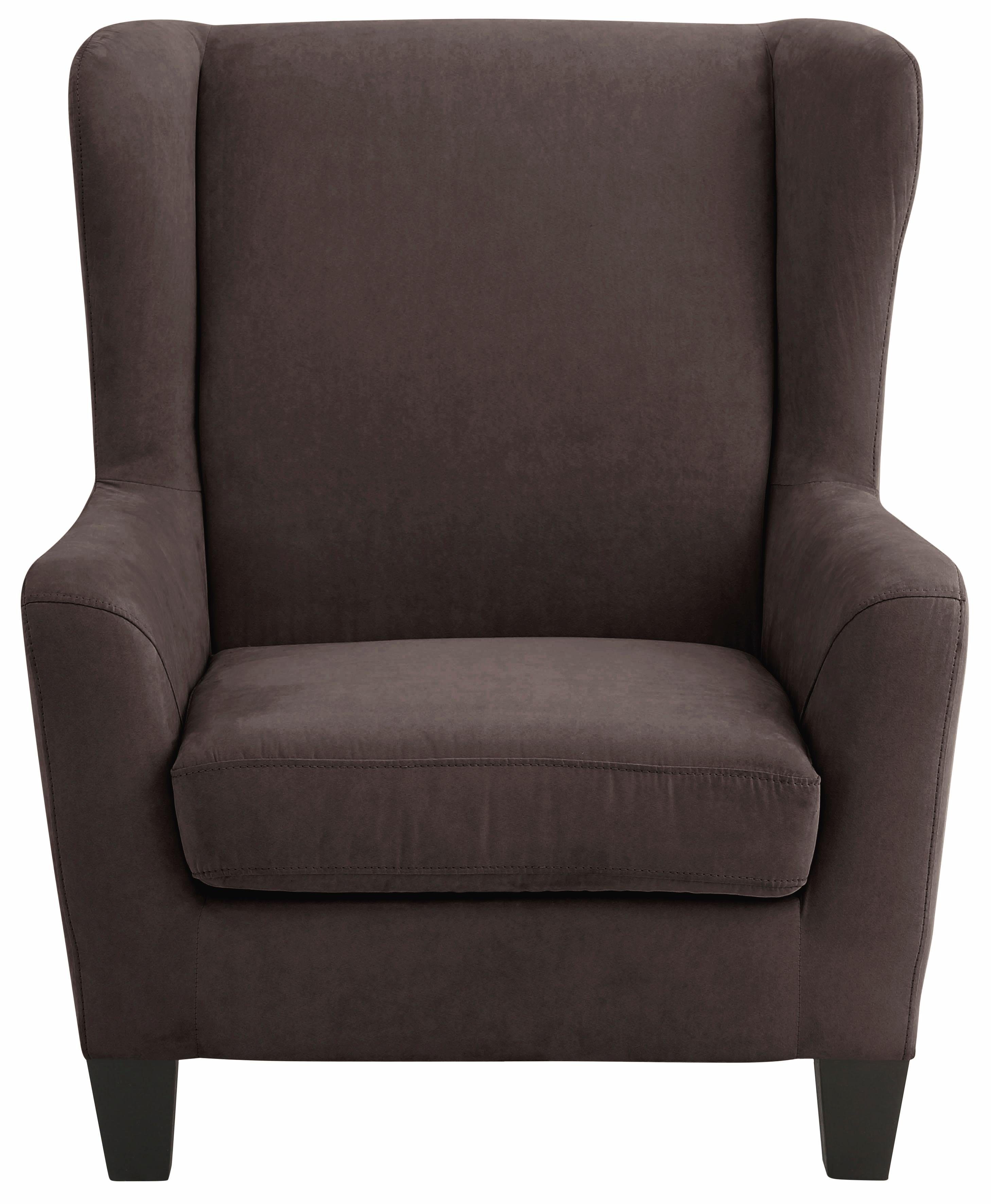Home affaire Oorfauteuil Chilly, stoel met poef en verenvering, in cord en microvezel bekleding, onze permanente lage prijs (set, 2 stuks)