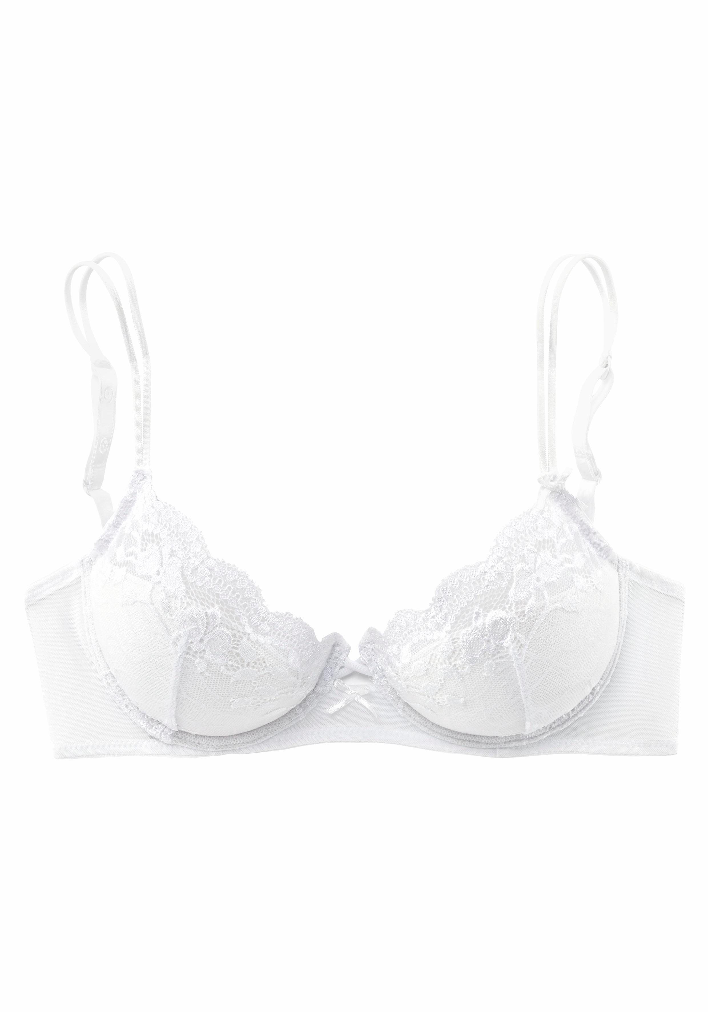 s.Oliver RED LABEL Beachwear Push-up-bh met sierstrikje en dubbele spaghettibandjes, ondergoed