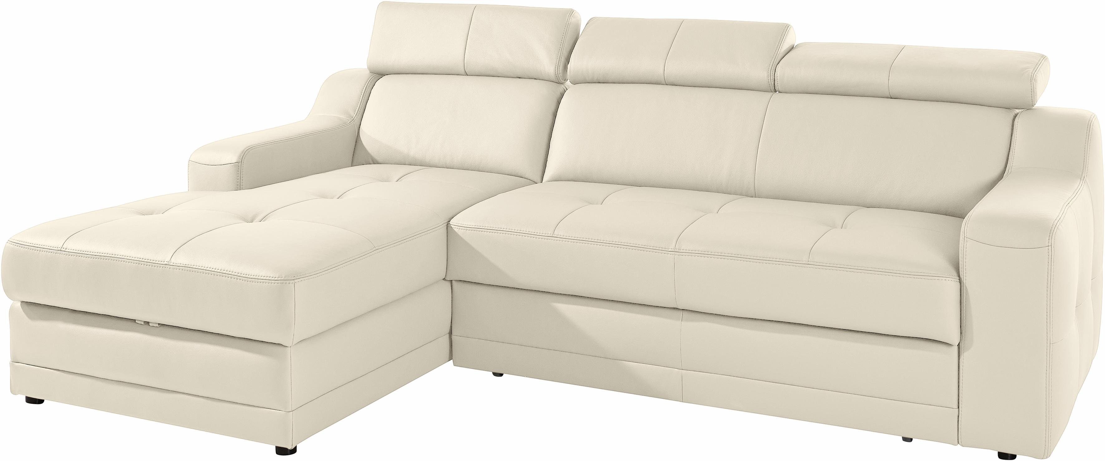 exxpo - sofa fashion Hoekbank Lotos, comfortabel en functioneel, L-vorm met verstelbare hoofdsteun resp. rugleuning, naar keuze met slaapfunctie