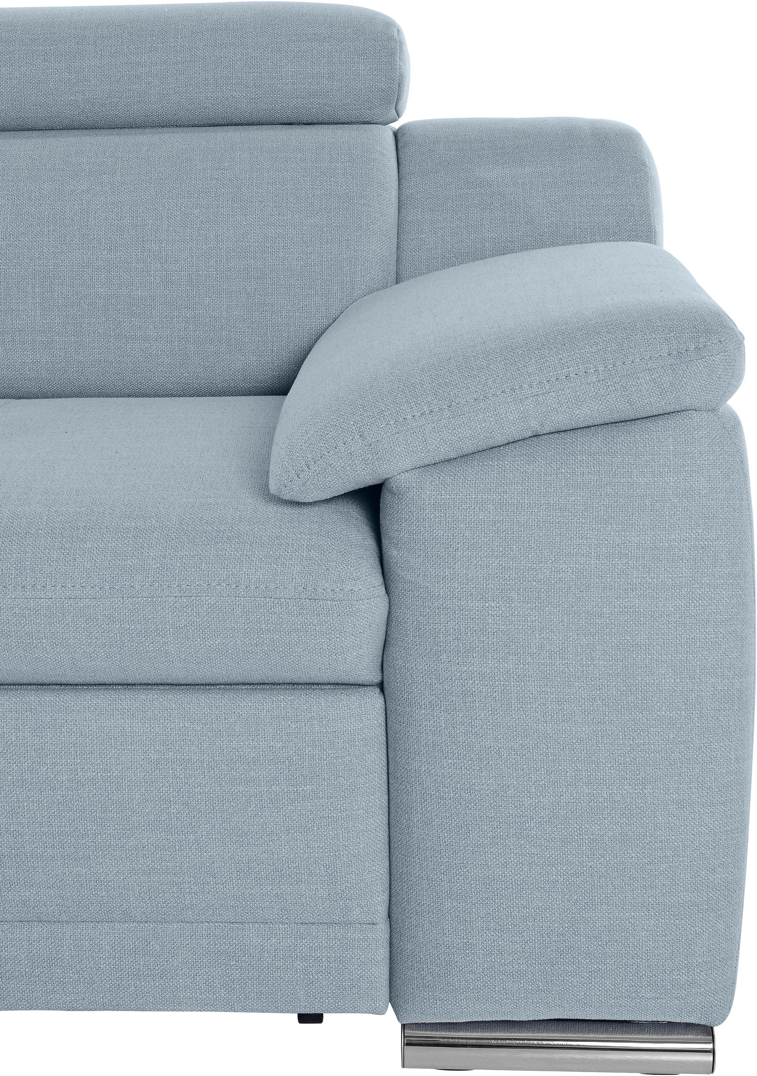 sit&more Hoekbank Top Andiamo L-vorm naar keuze met slaapfunctie, met verstelbare hoofdsteun