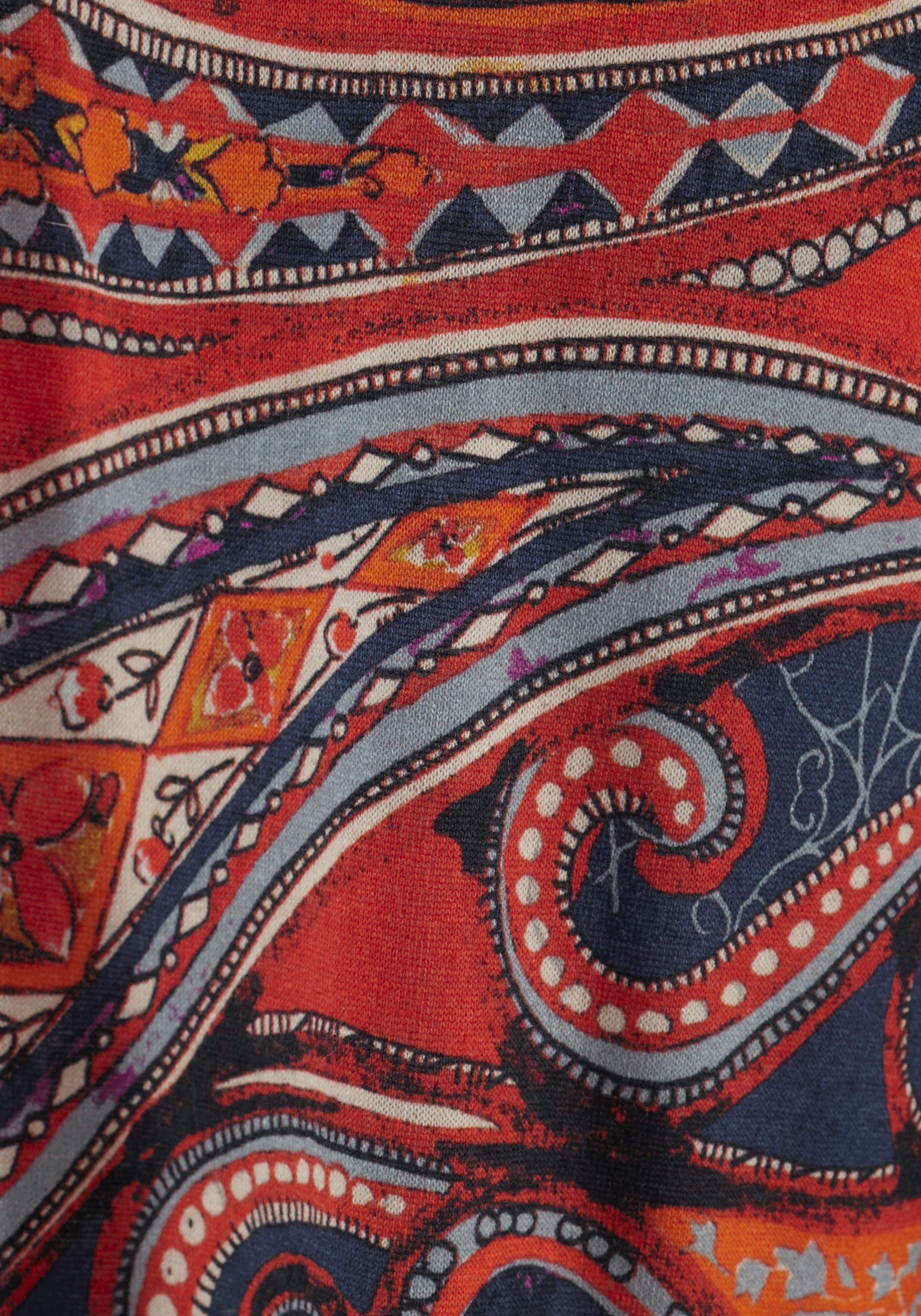 Lascana Strandbroek met paisley print en zakken, lichtgewicht jersey broek, elastisch