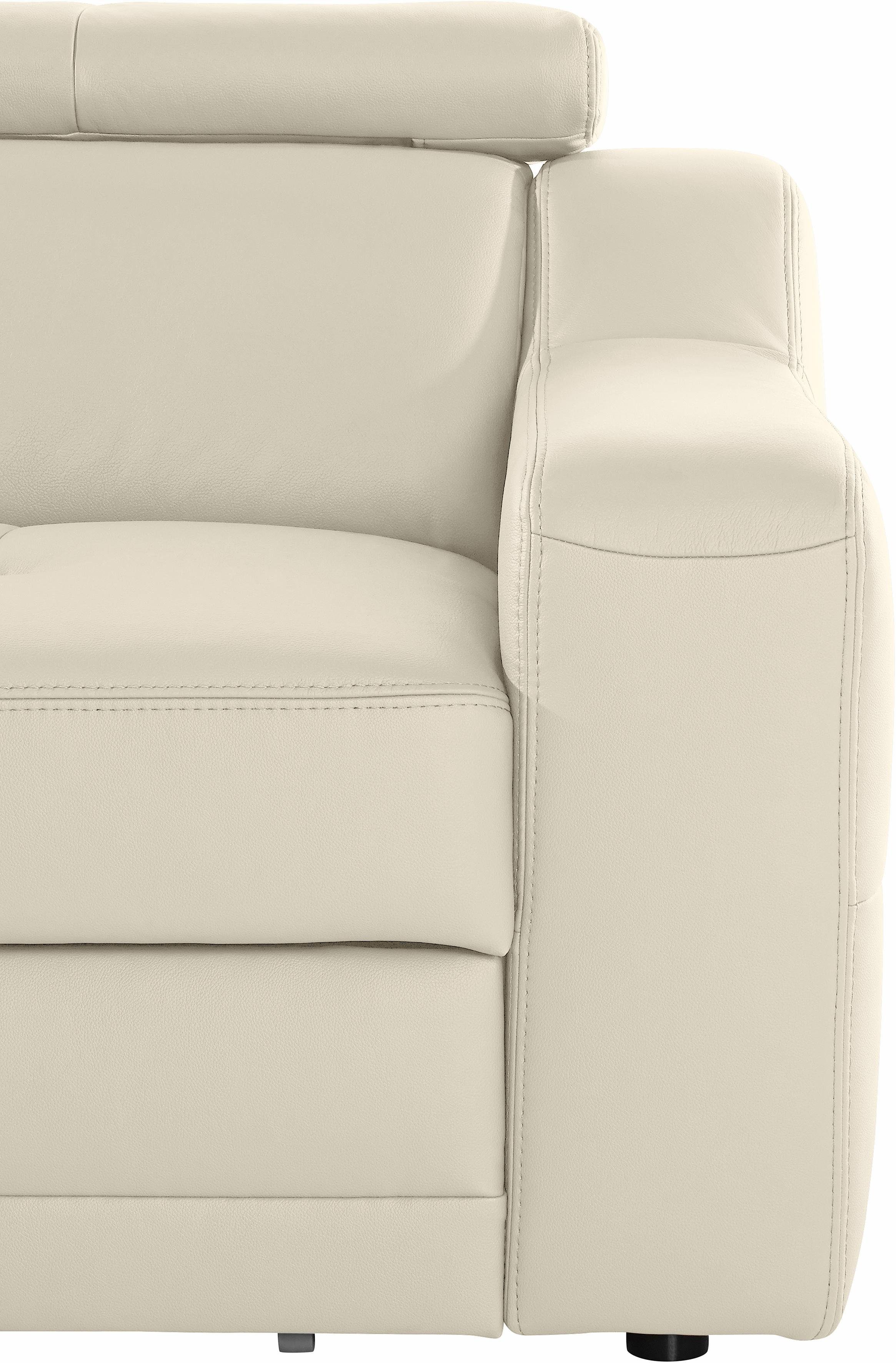 exxpo - sofa fashion Hoekbank Lotos, comfortabel en functioneel, L-vorm met verstelbare hoofdsteun resp. rugleuning, naar keuze met slaapfunctie
