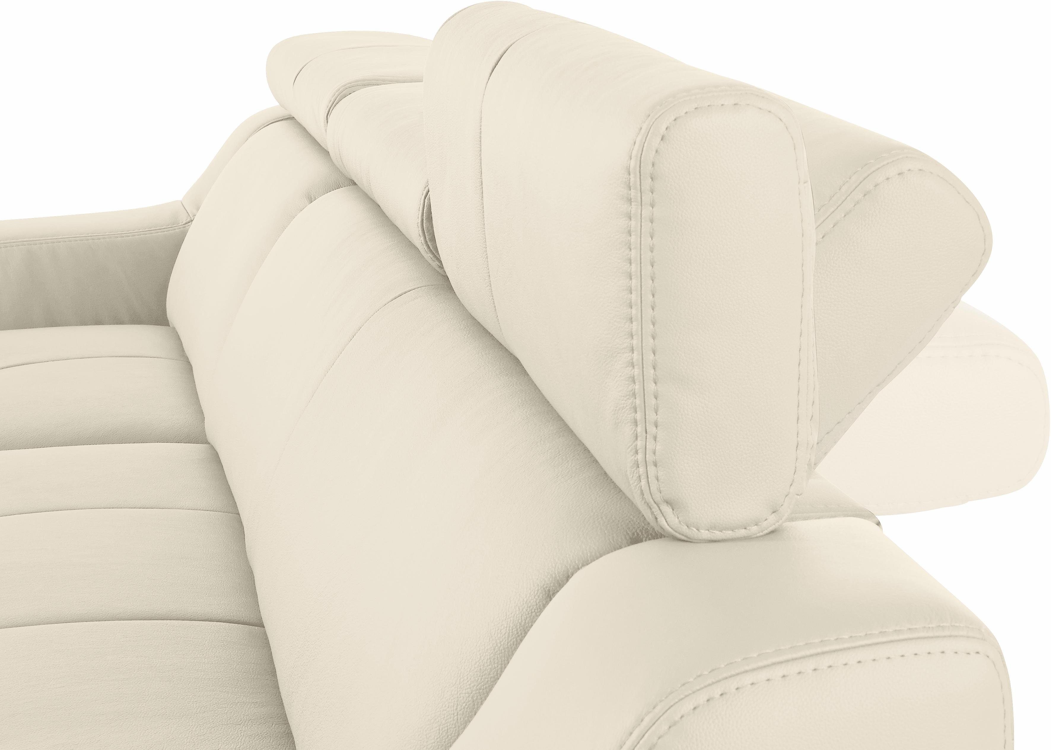 exxpo - sofa fashion Hoekbank Lotos, comfortabel en functioneel, L-vorm met verstelbare hoofdsteun resp. rugleuning, naar keuze met slaapfunctie