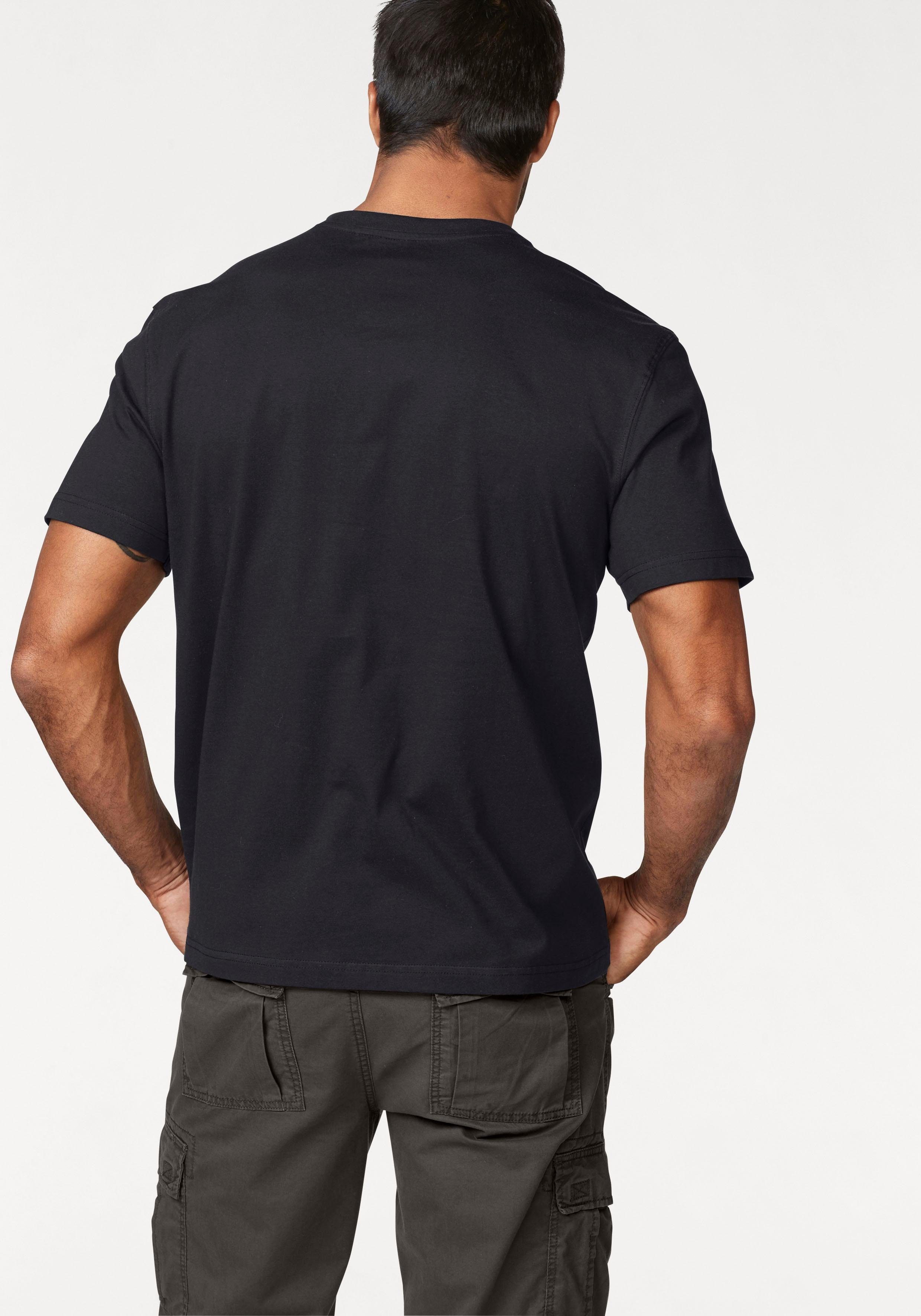 Man's World T-shirt Korte mouwen, regular fit, met print, ronde hals, in used-look