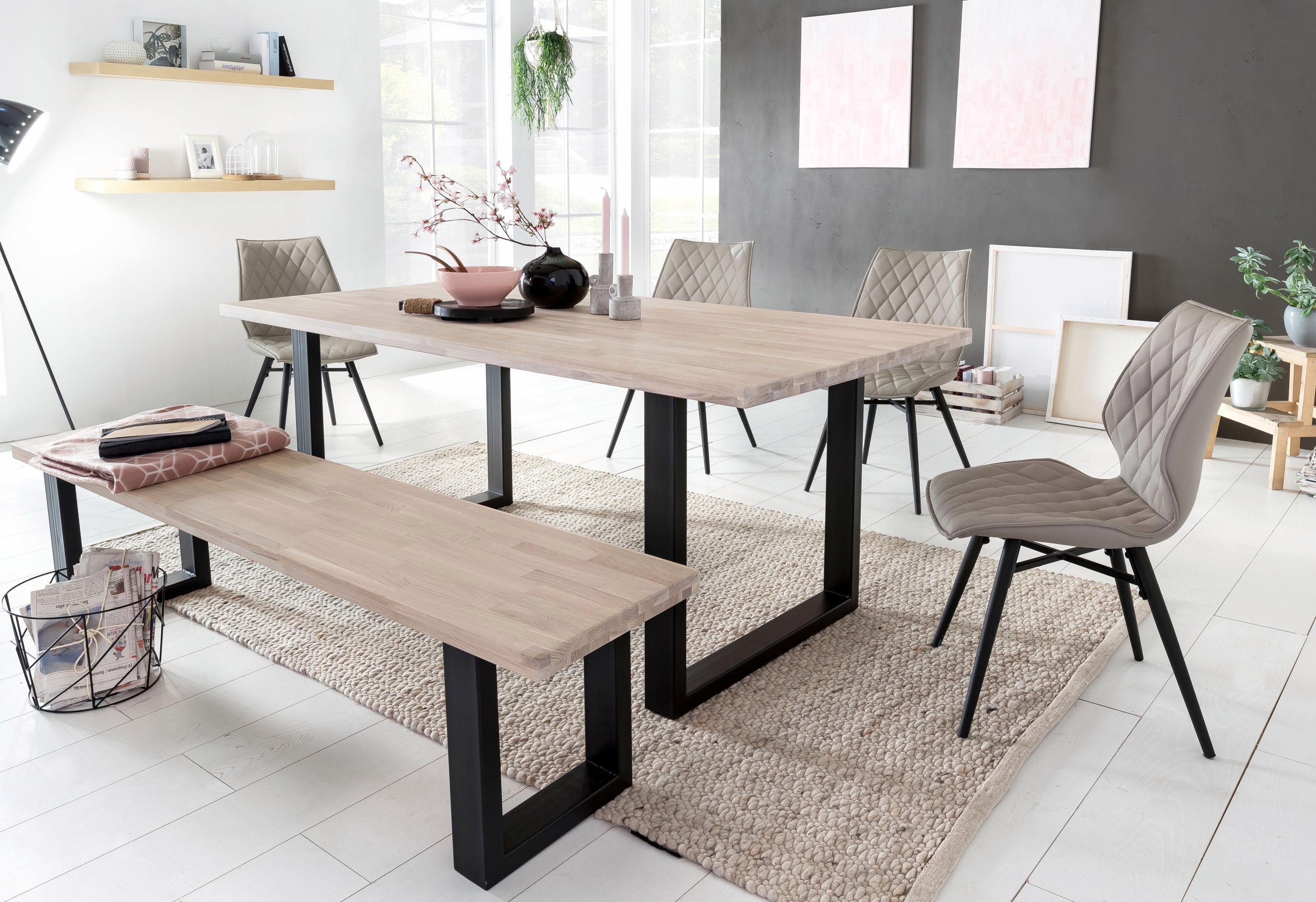 Home affaire Eetkamerstoel Stockholm Gestoffeerde stoel, keukenstoel (set, 2 stuks)