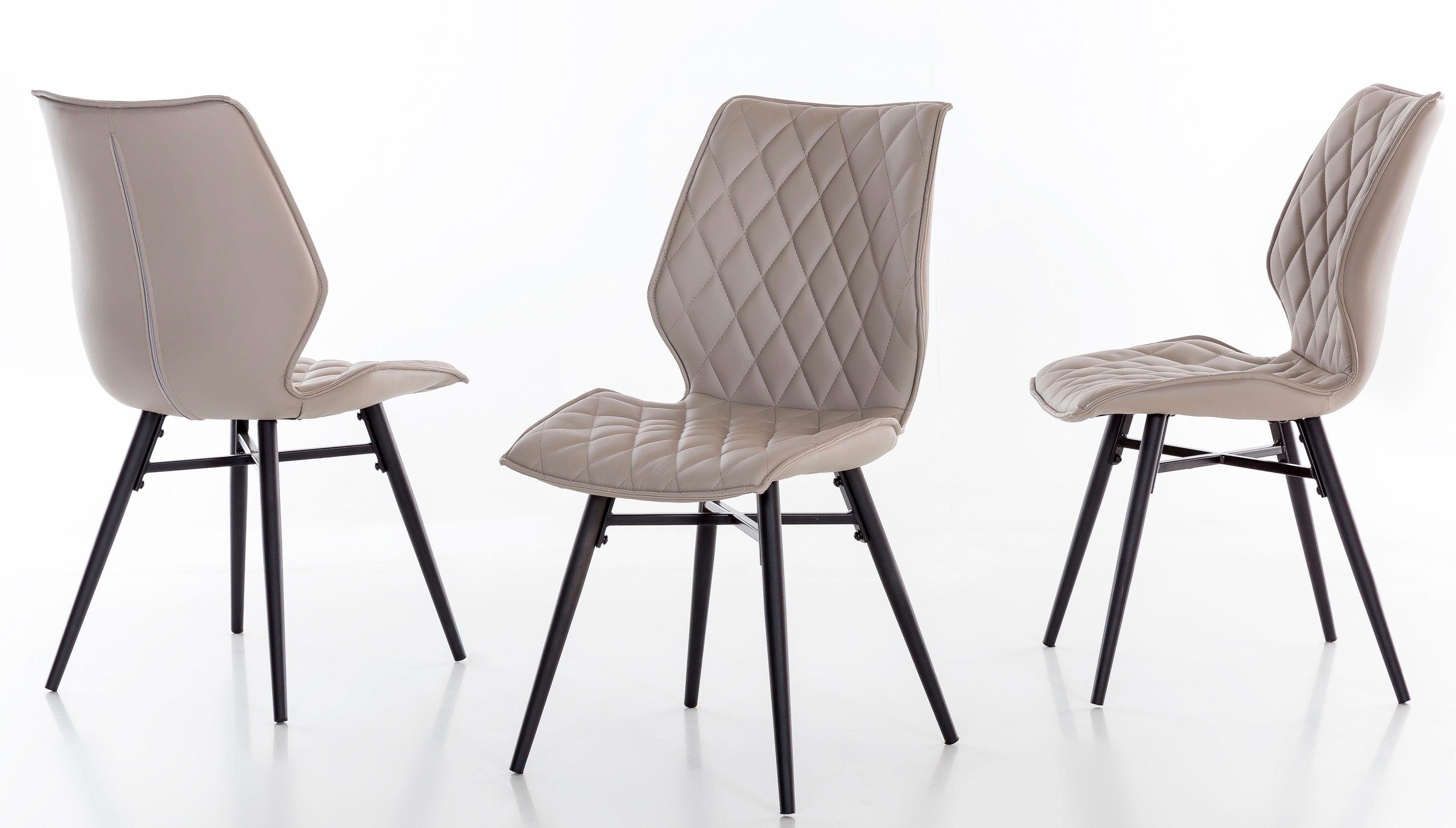 Home affaire Eetkamerstoel Stockholm Gestoffeerde stoel, keukenstoel (set, 2 stuks)