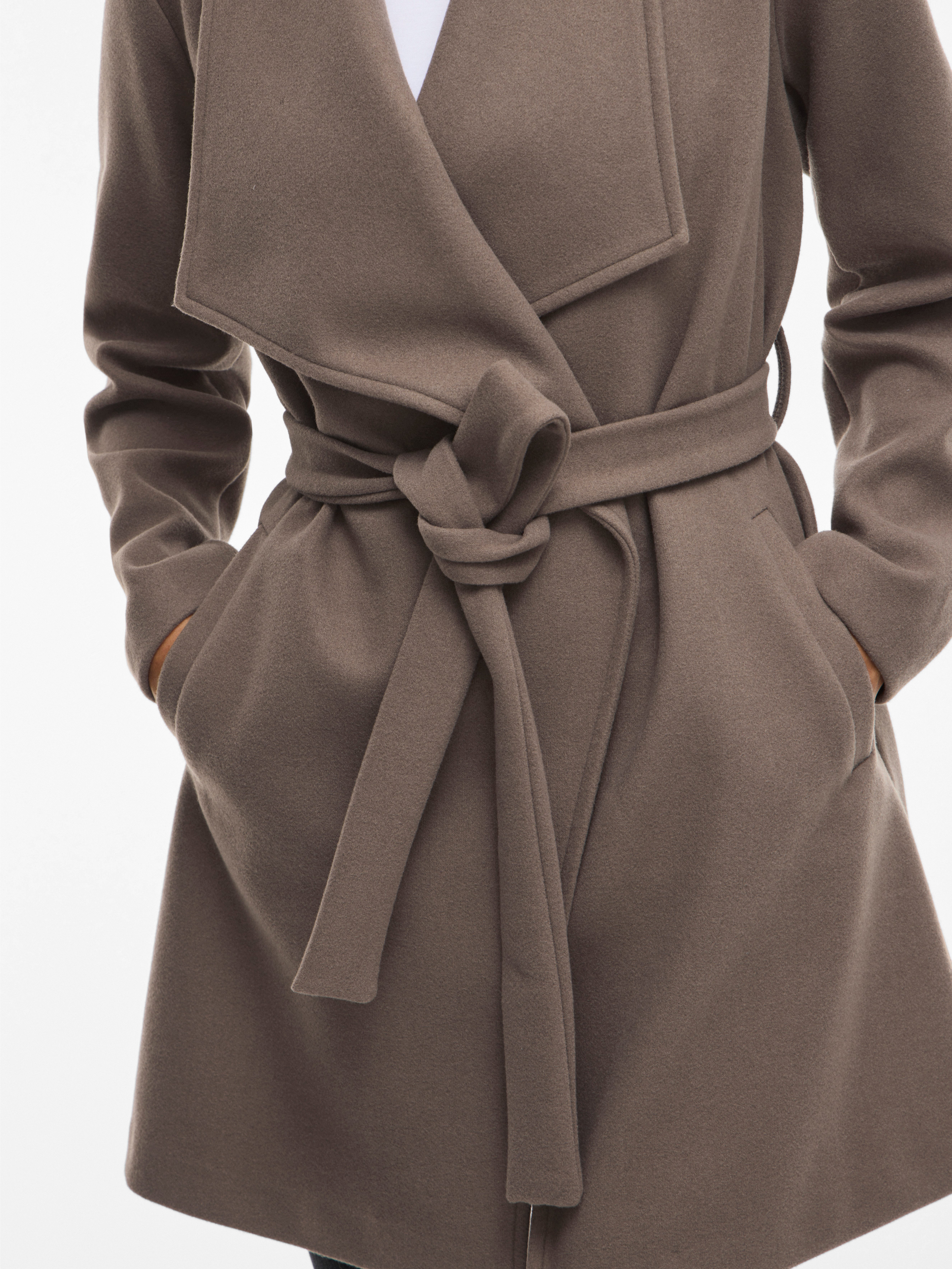 Vila Korte jas VICOOLEY COLLAR BELT COAT - NOOS