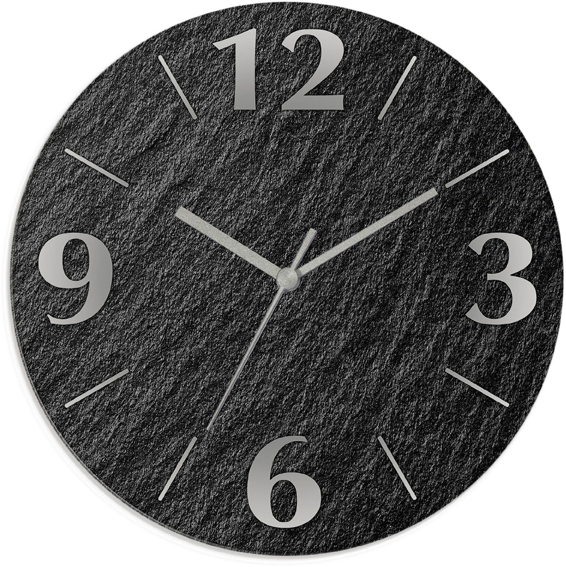 Artland Wandklok Leisteen optioneel verkrijgbaar met kwarts- of radiografisch uurwerk, geruisloos zonder tikkend geluid
