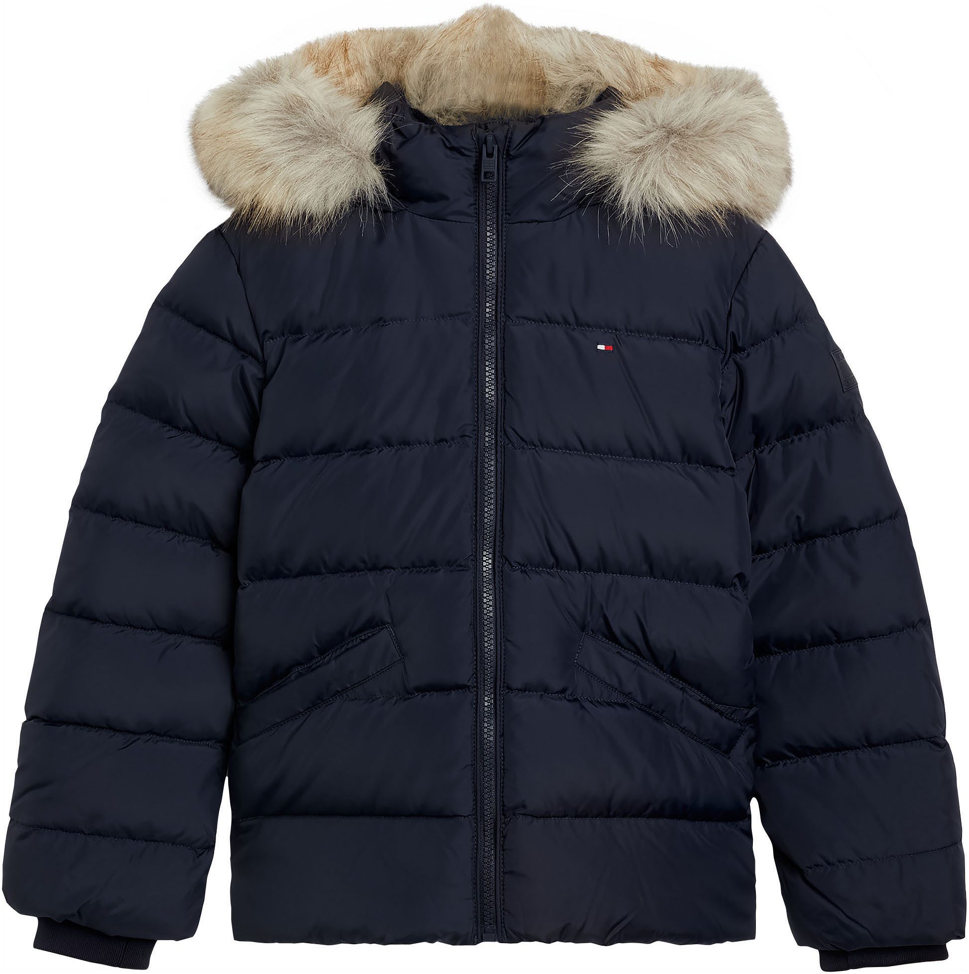 Tommy Hilfiger Gewatteerde jas ESSENTIAL FUR HOOD JACKET met imitatiebont bij de capuchon