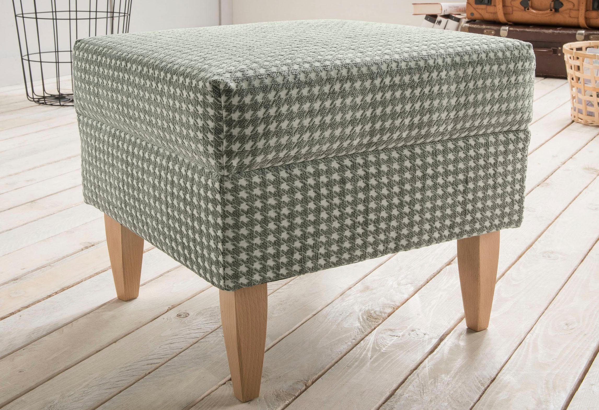 Home affaire Hocker Asino met houndstooth-omslag