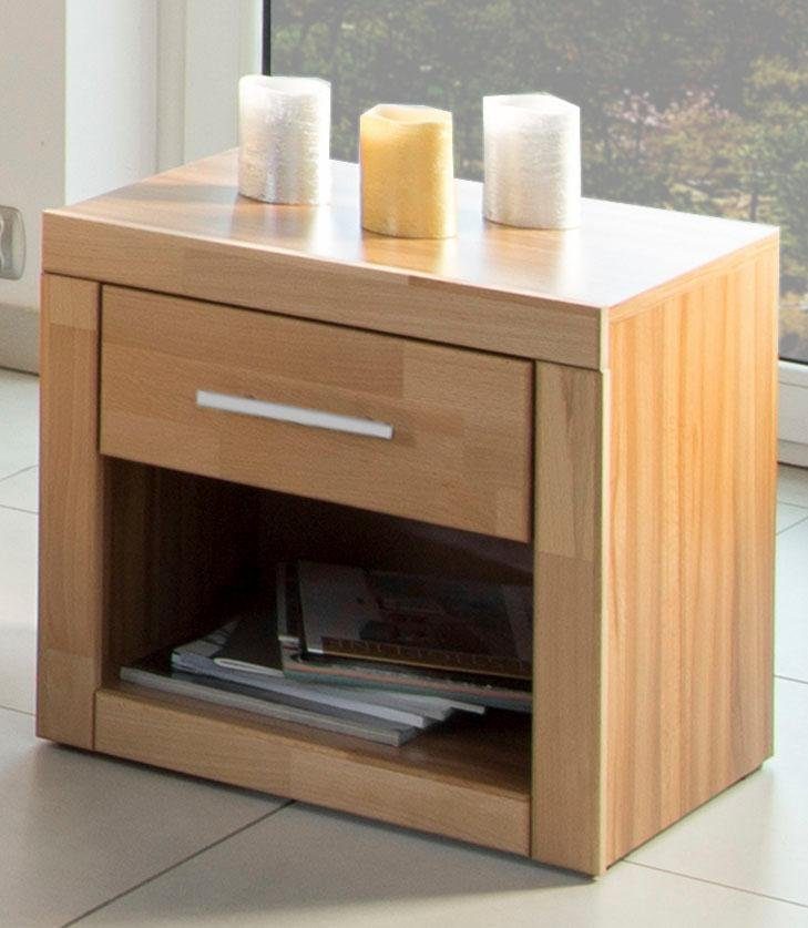 Home affaire Nachtkastje Triëst 1 met lade, 45 cm breed nachtkastjes maat 45x42x45 cm beige