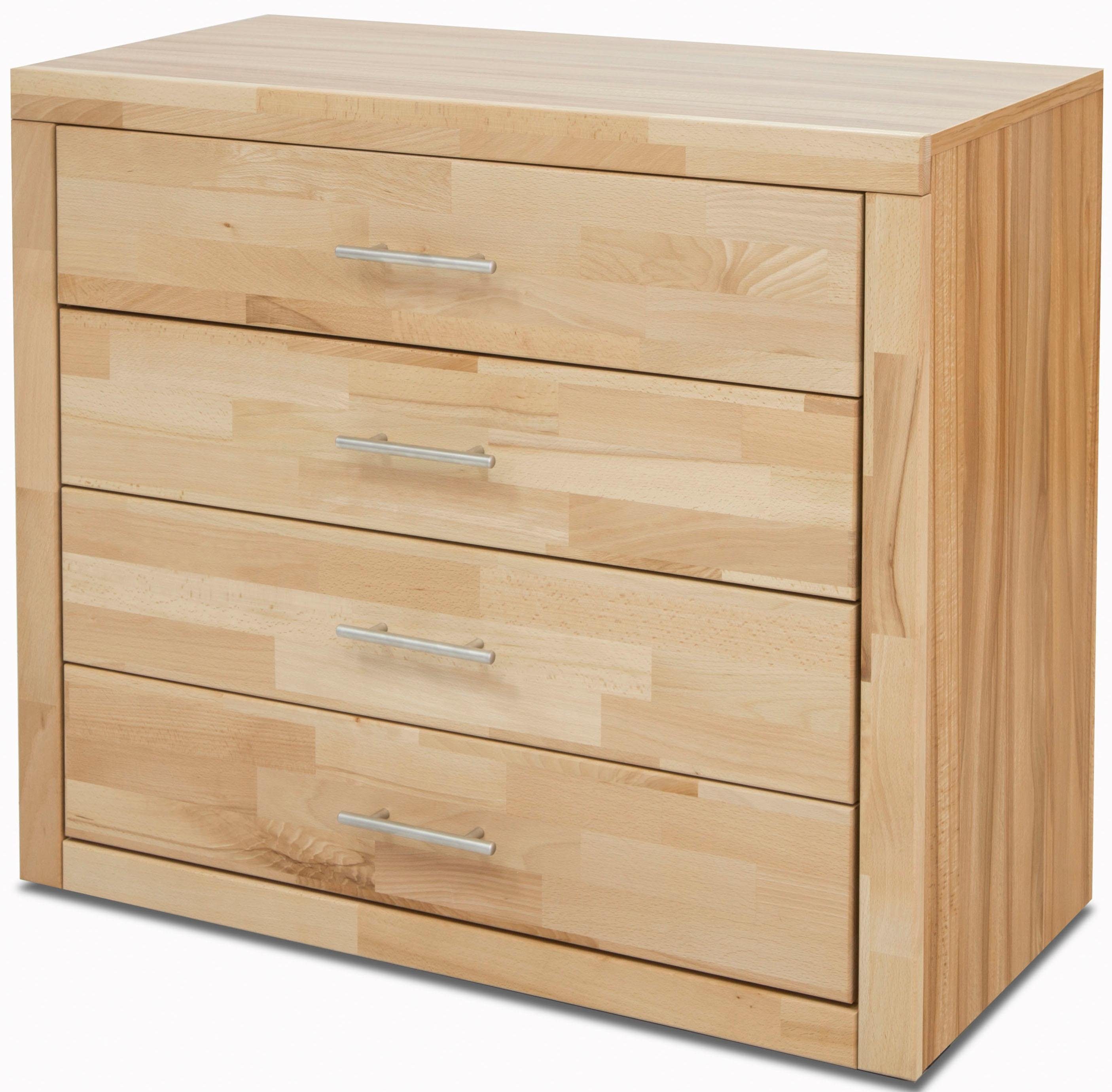 Home affaire Ladekast Triëst met 4 laden, 90 cm breed commodes & ladekasten maat 90x42x80 cm beige