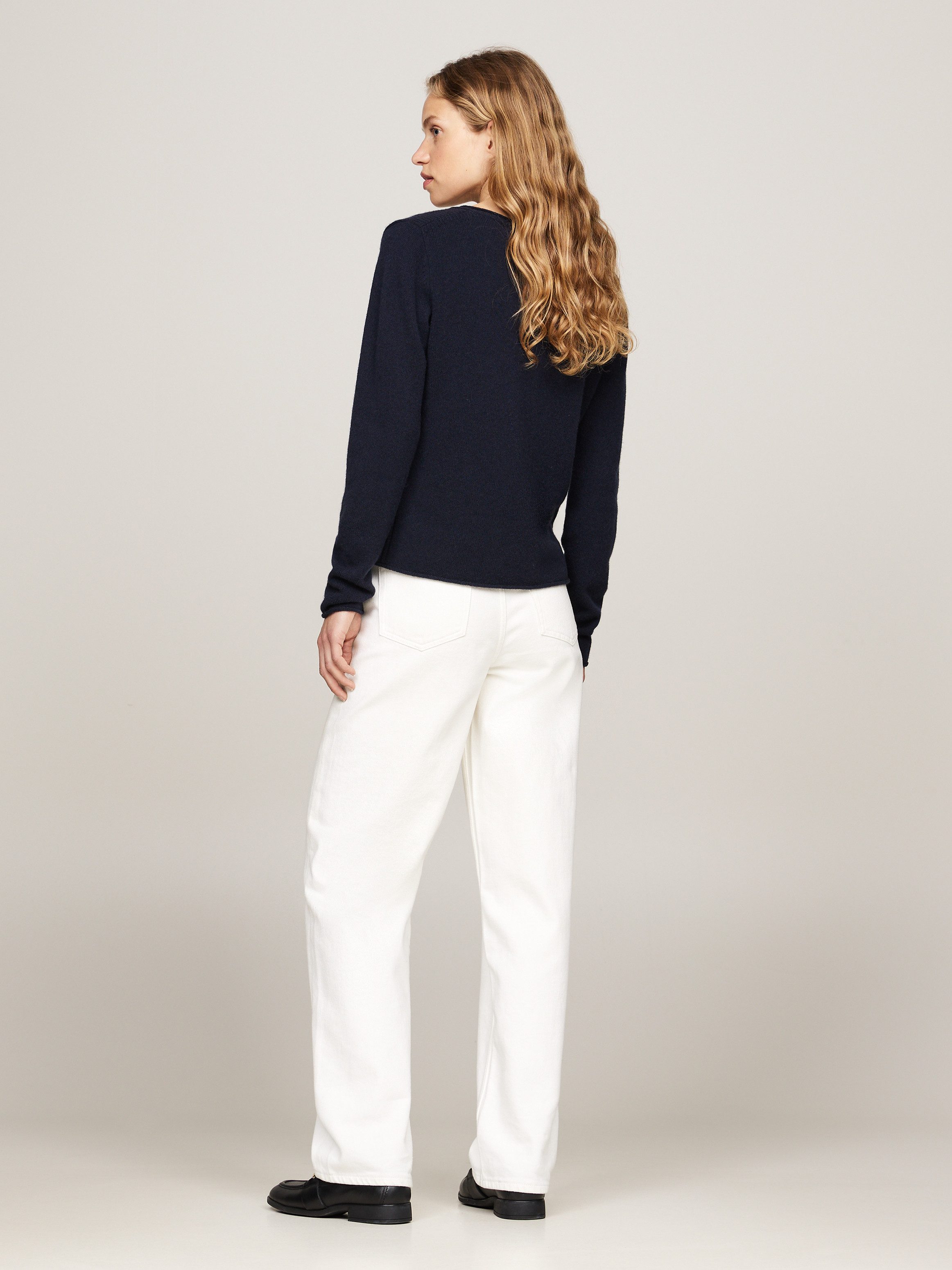 Tommy Hilfiger Gebreide trui SOFT WOOL V-NK SWEATER