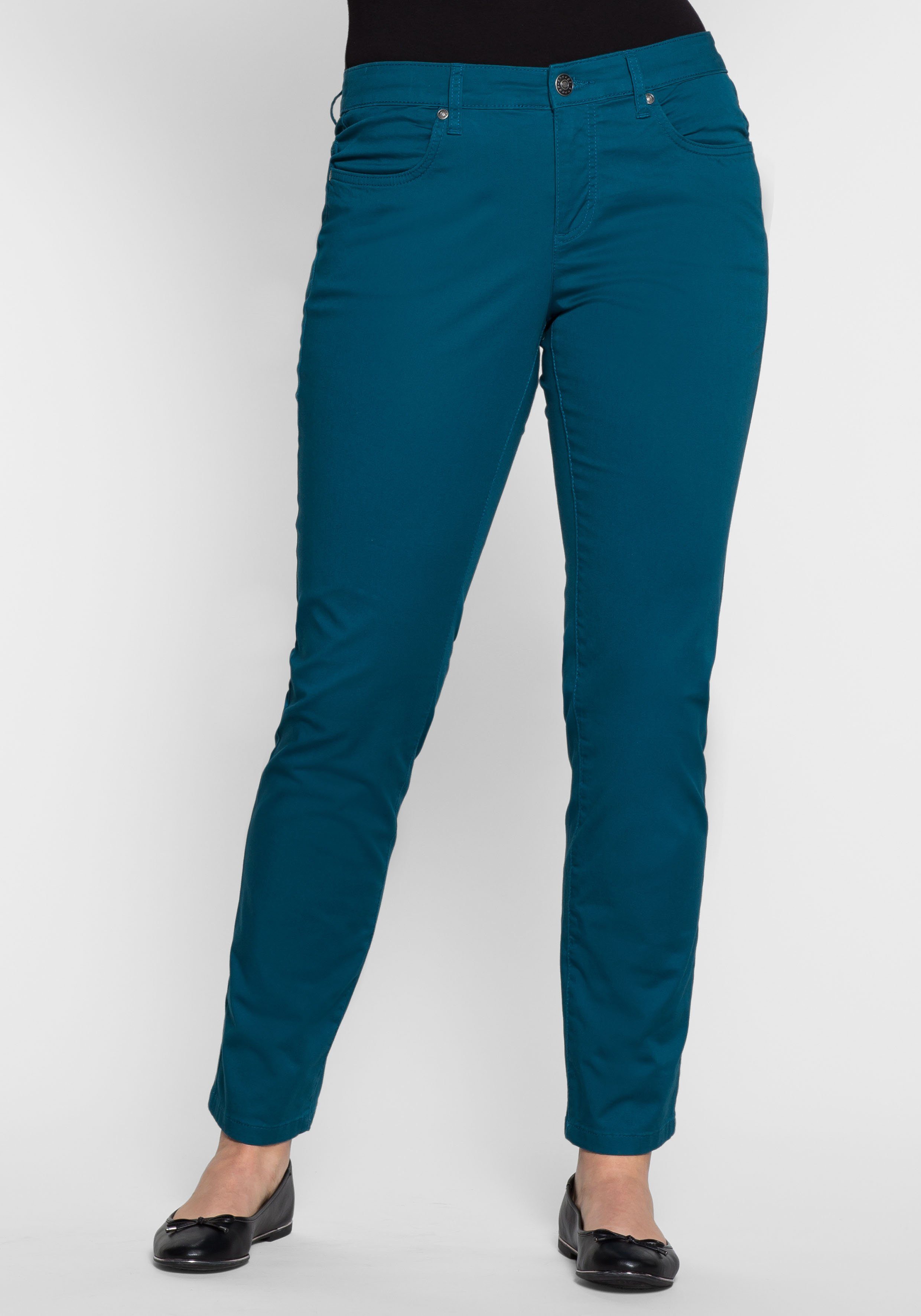 Otto - Sheego Basic NU 15% KORTING: sheego Basic SHEEGO CASUAL basic stretchbroek 'smal'