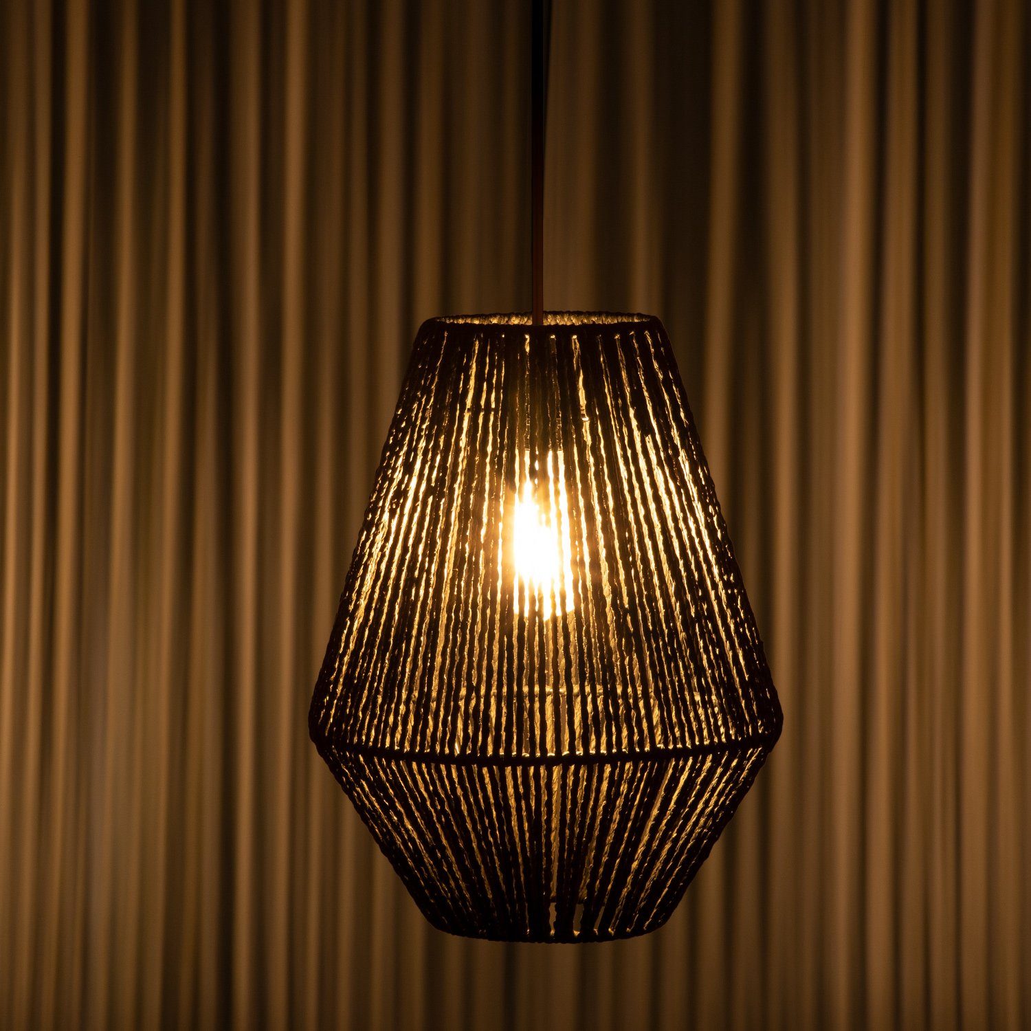 Paco Home Hanglamp Pablo LED pendellamp E27, boho mandlook woonkamer eetkamer gang