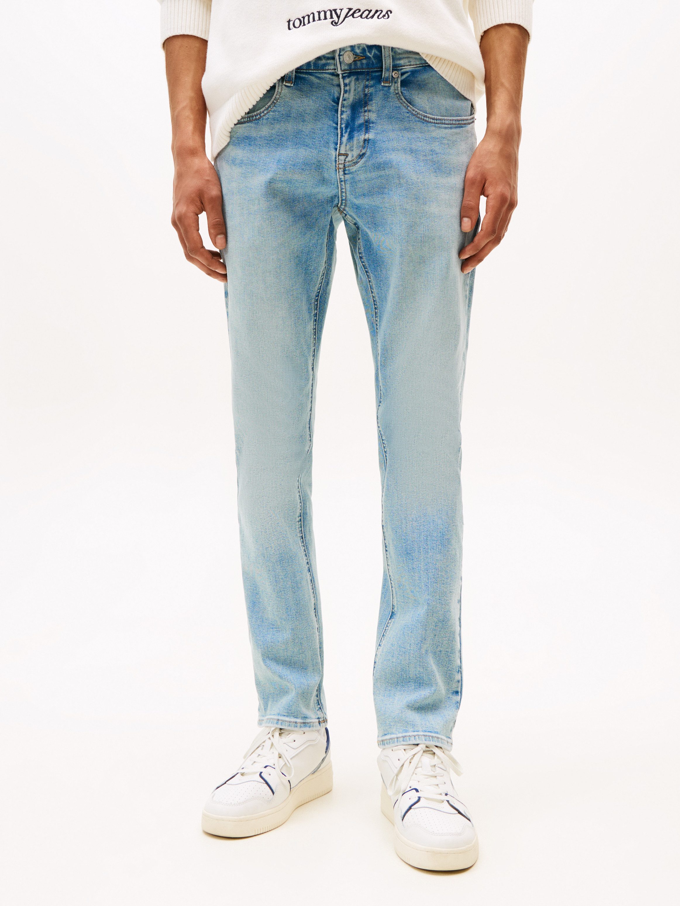 TOMMY JEANS Slim fit jeans SCANTON SLIM Met riemlussen