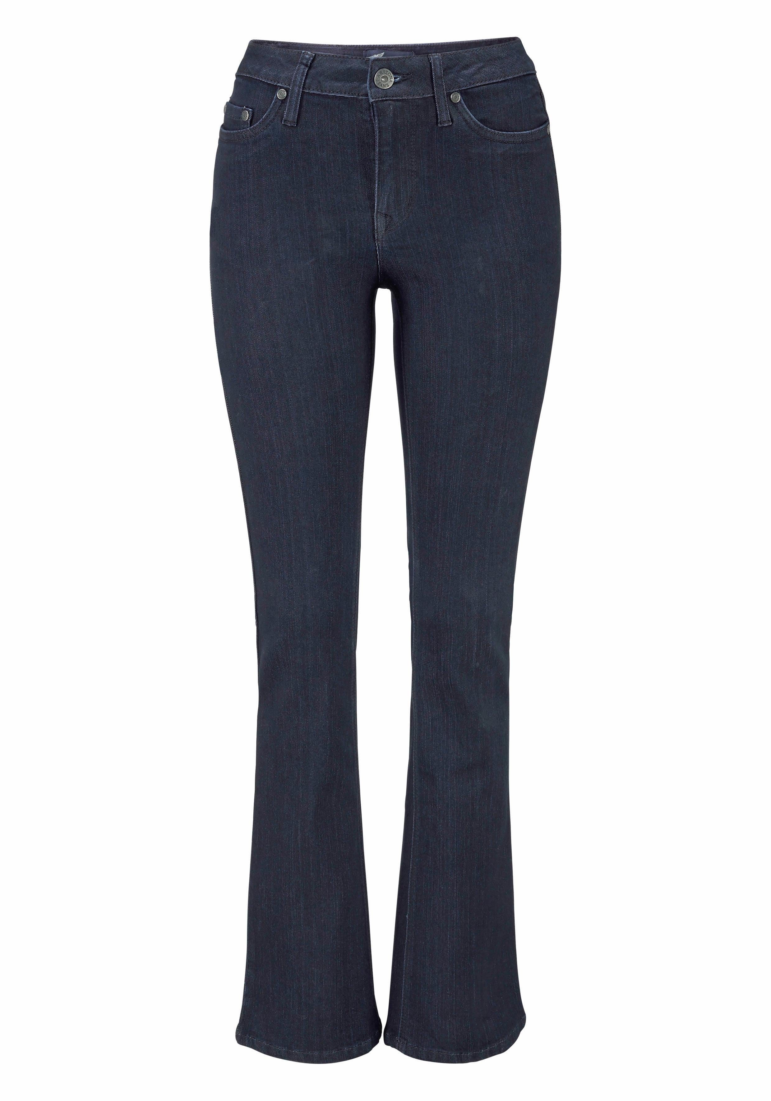 Arizona Bootcut jeans Baby Bootcut licht uitlopende broekspijpen, hoge taille