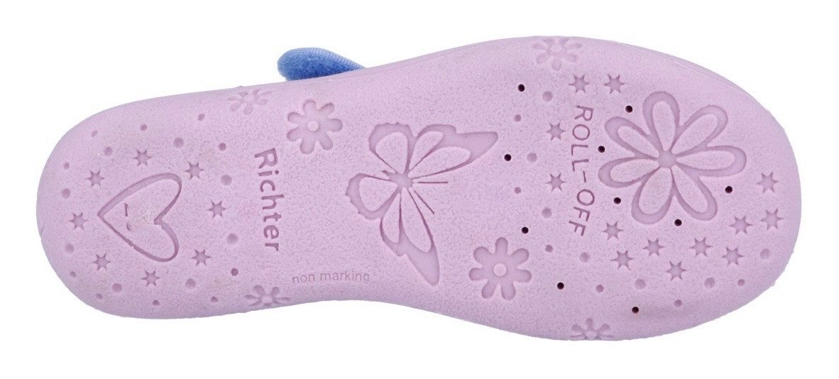 Richter Pantoffels Mia WMS: Medium Klittenbandschoen met pastelprint, maat sjabloon om te downloaden