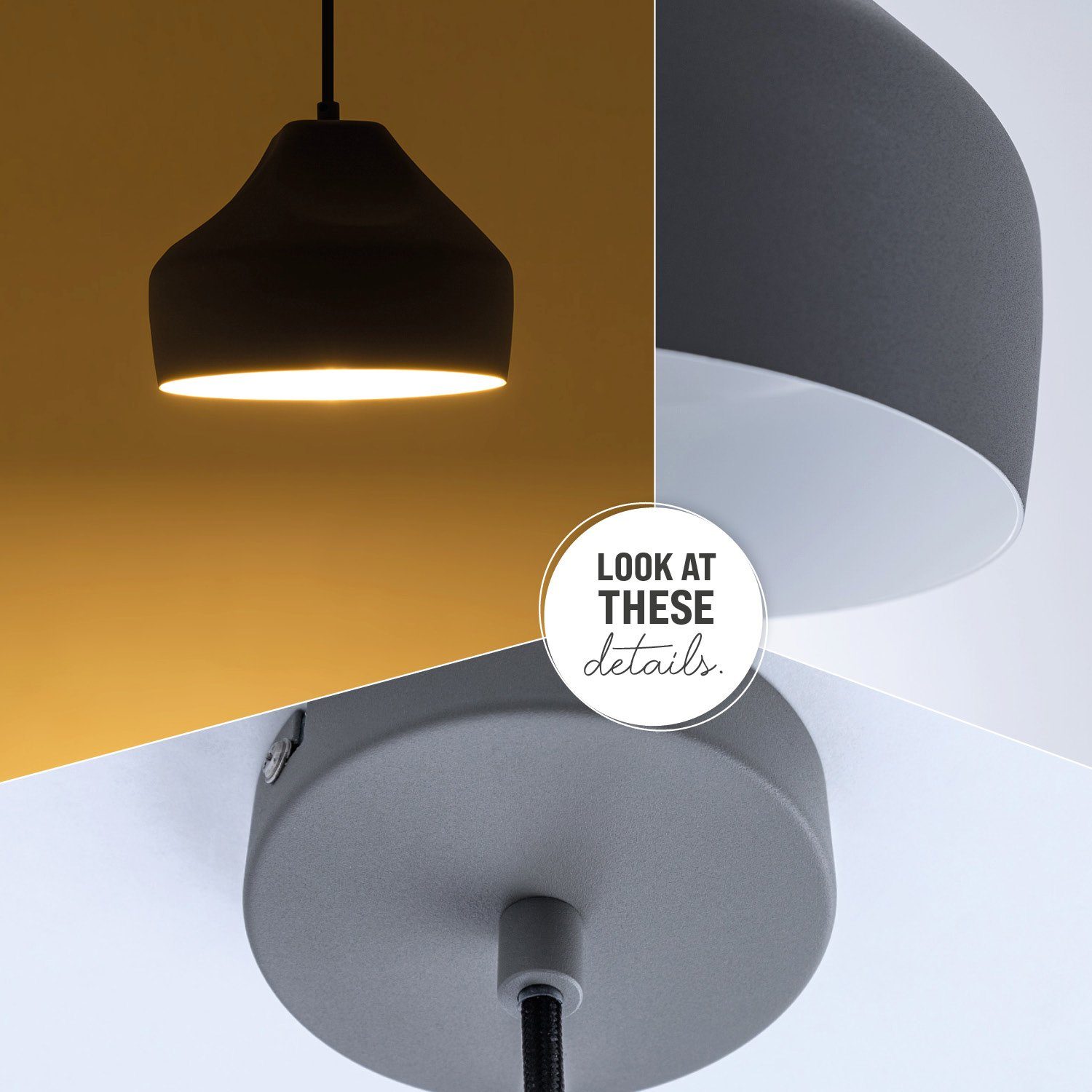 Paco Home Hanglamp HURLEY U Hanglamp eetkamer keukenlamp hangend Eettafellamp binnenin in goudkleur