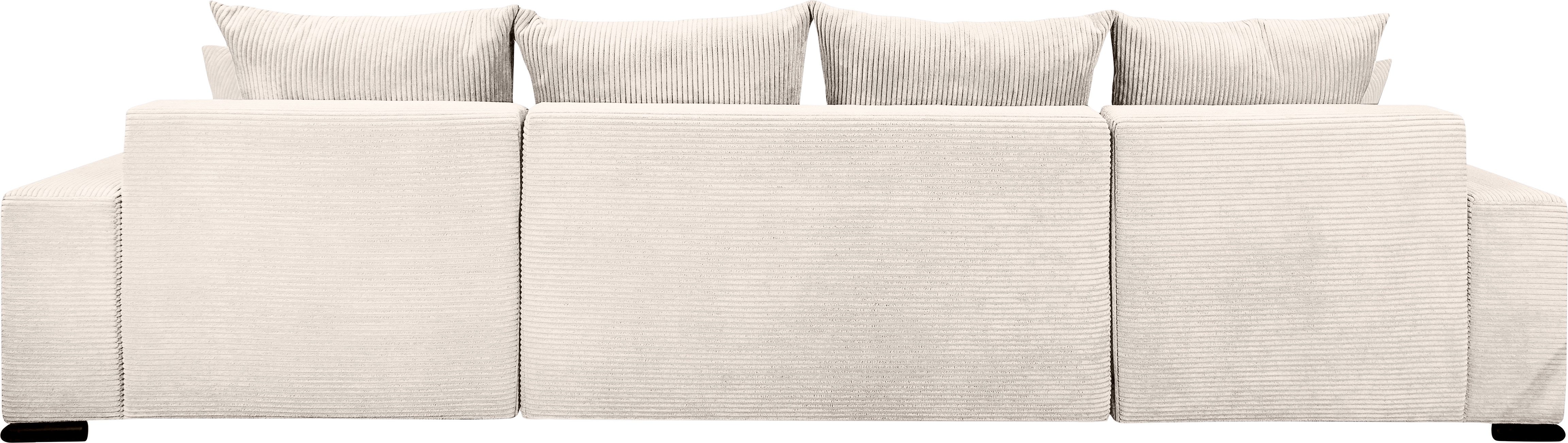 COLLECTION AB Zithoek XL-Josy U-vorm, breedte 313 cm, cord-/mix incl. bedfunctie, bedlade, met 4 gelijk grote rugkussens