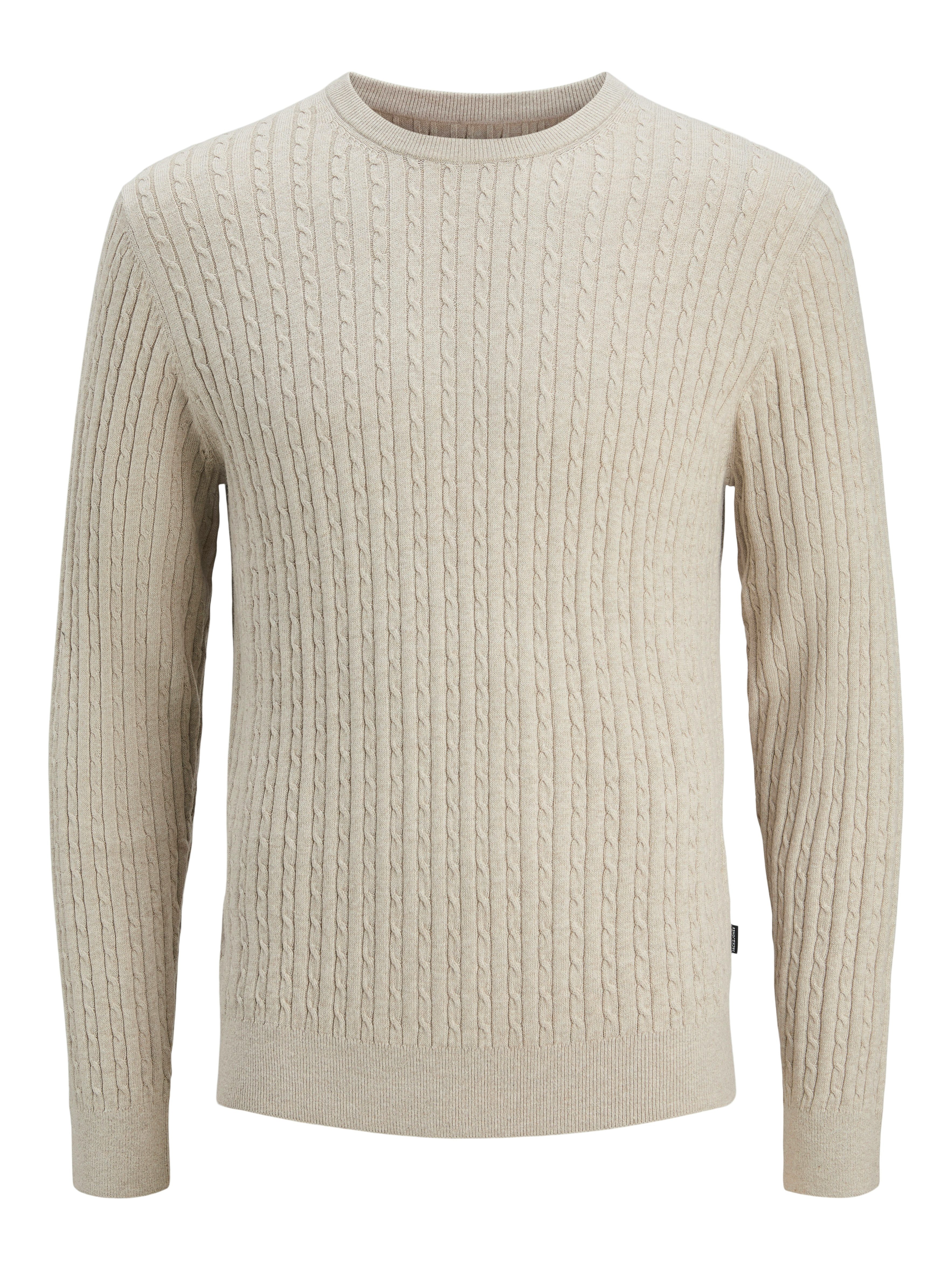 Jack & Jones Gebreide trui JJEEMIL KNIT CABLE CREW NECK NOOS