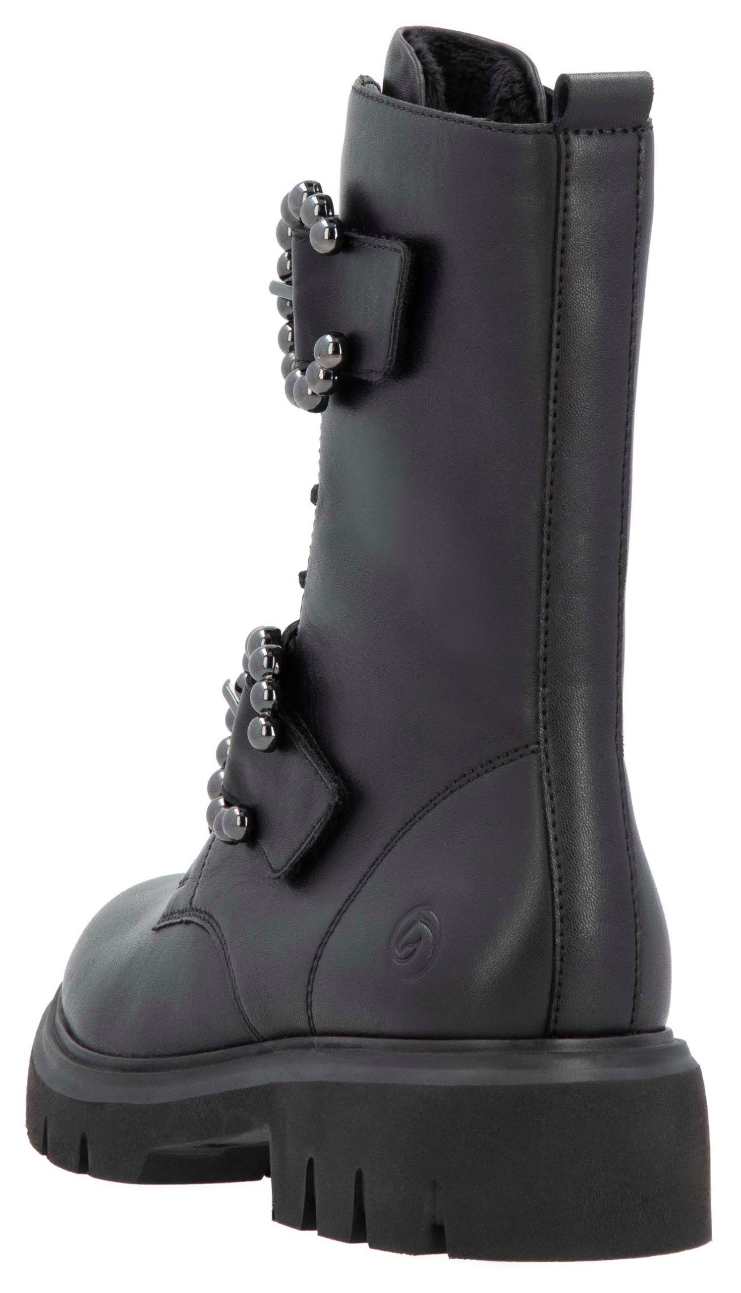 Remonte Veterlaarsjes blokhak, herfstmode, veterschoenen met binnenrits