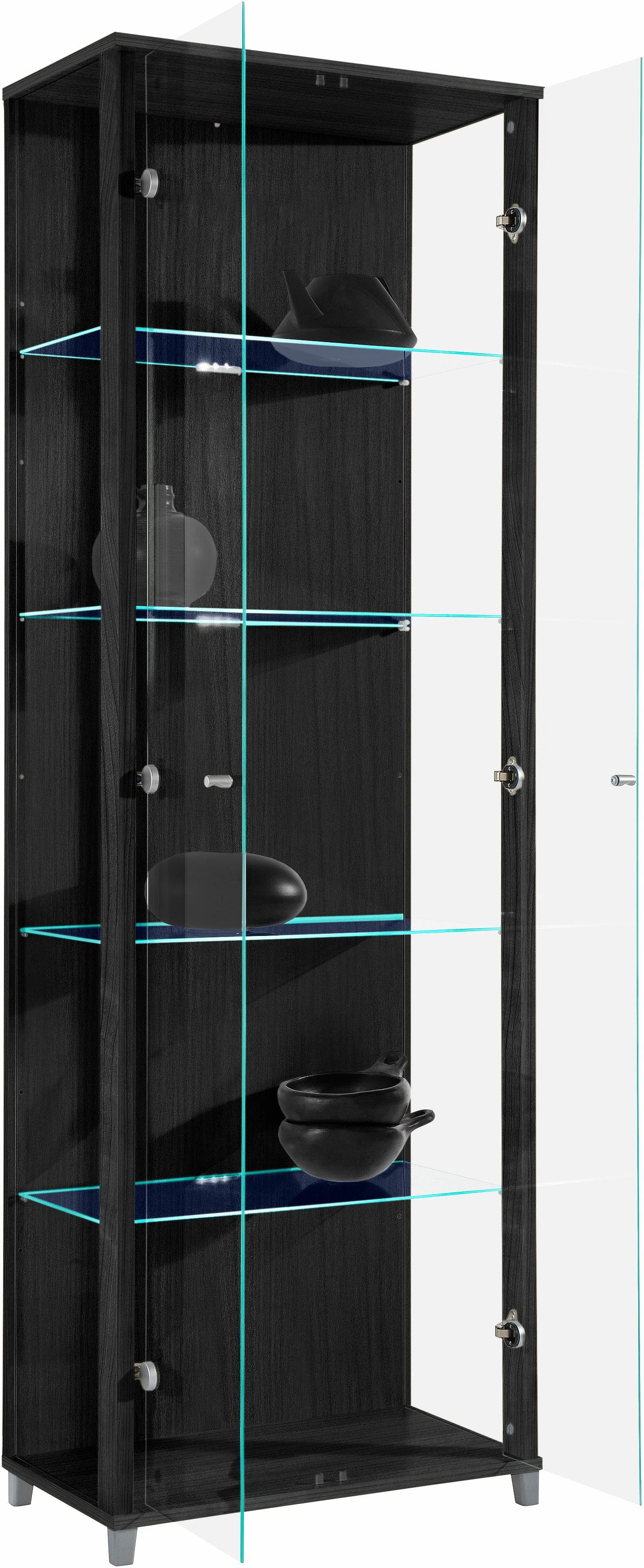 fif möbel Vitrinekast OPTIMA Staande vitrine/glasvitrine met 2 glazen deuren, perfect voor verzamelaars, verzamelvitrine