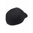 flexfit flex cap baseballcap, wooly combed zwart
