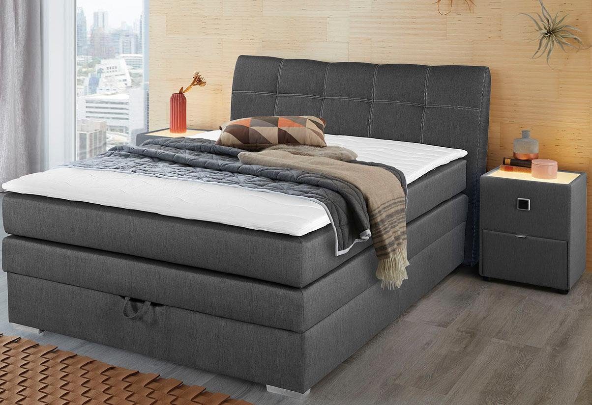 Jockenhöfer Gruppe Boxspring AMELIE boxsprings grijs