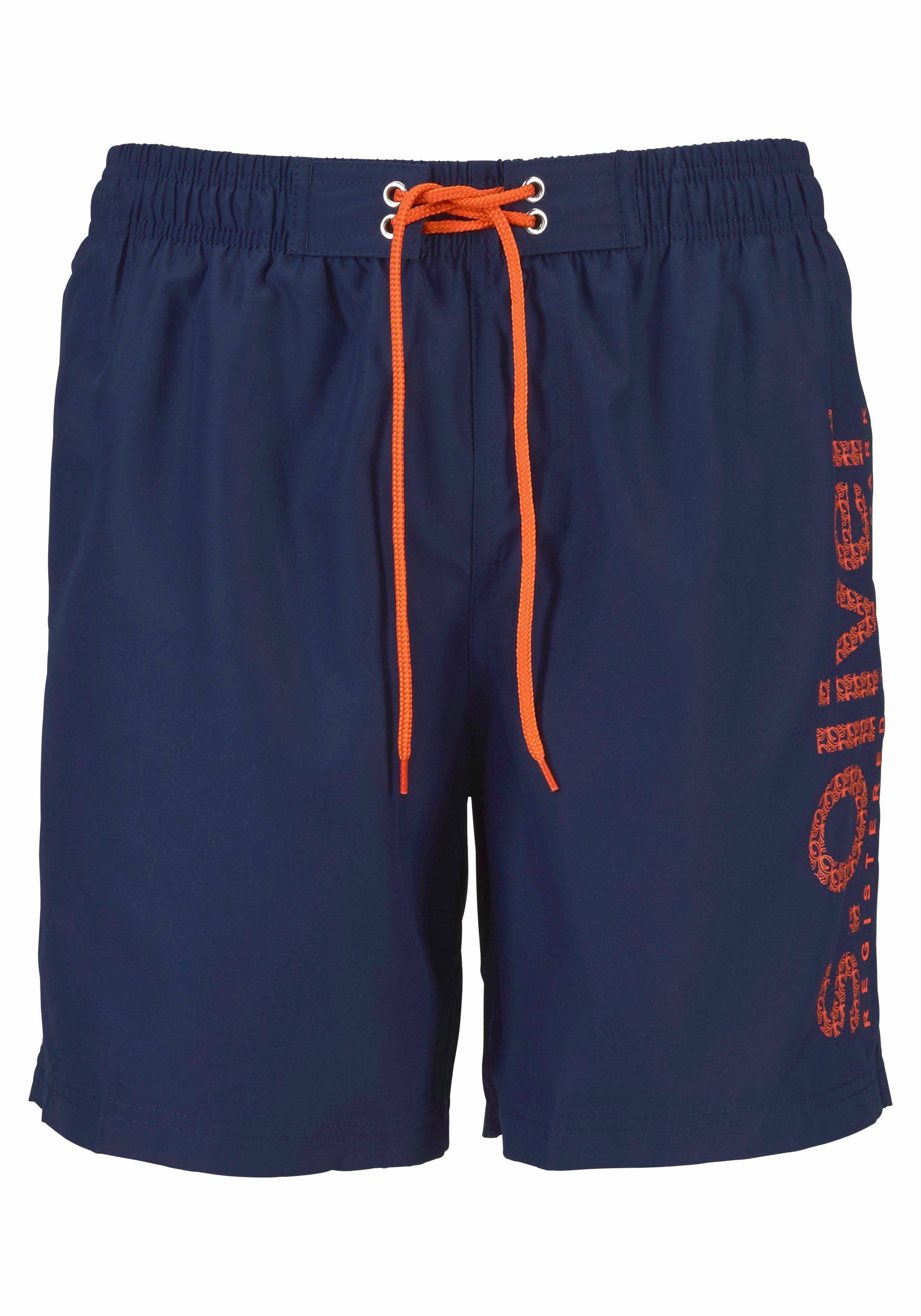 s.Oliver RED LABEL Beachwear Zwemshort met trendy logoprint