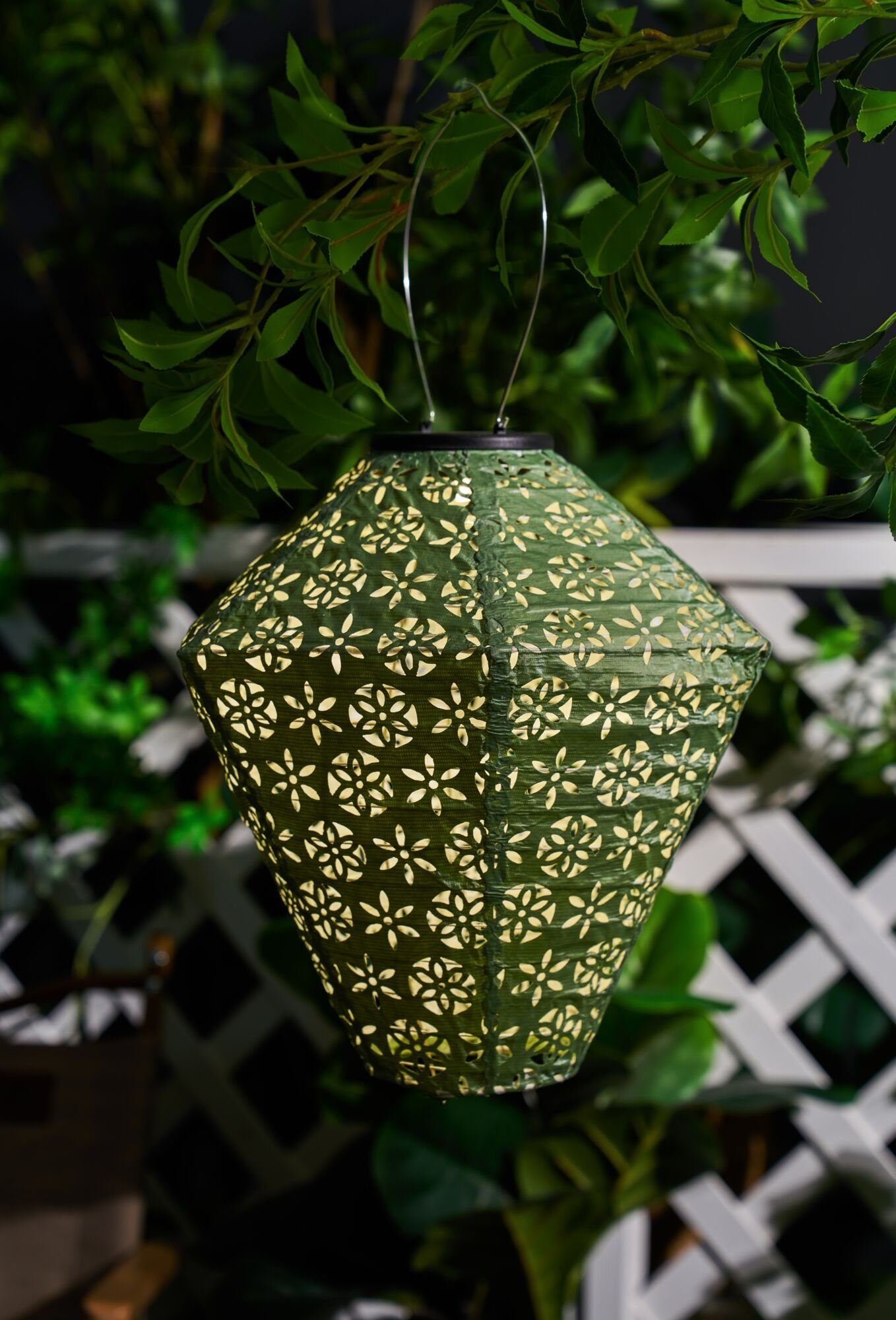 Pauleen Led-solarlamp Sunshine Flower lampion solar groen Tyvek vlies