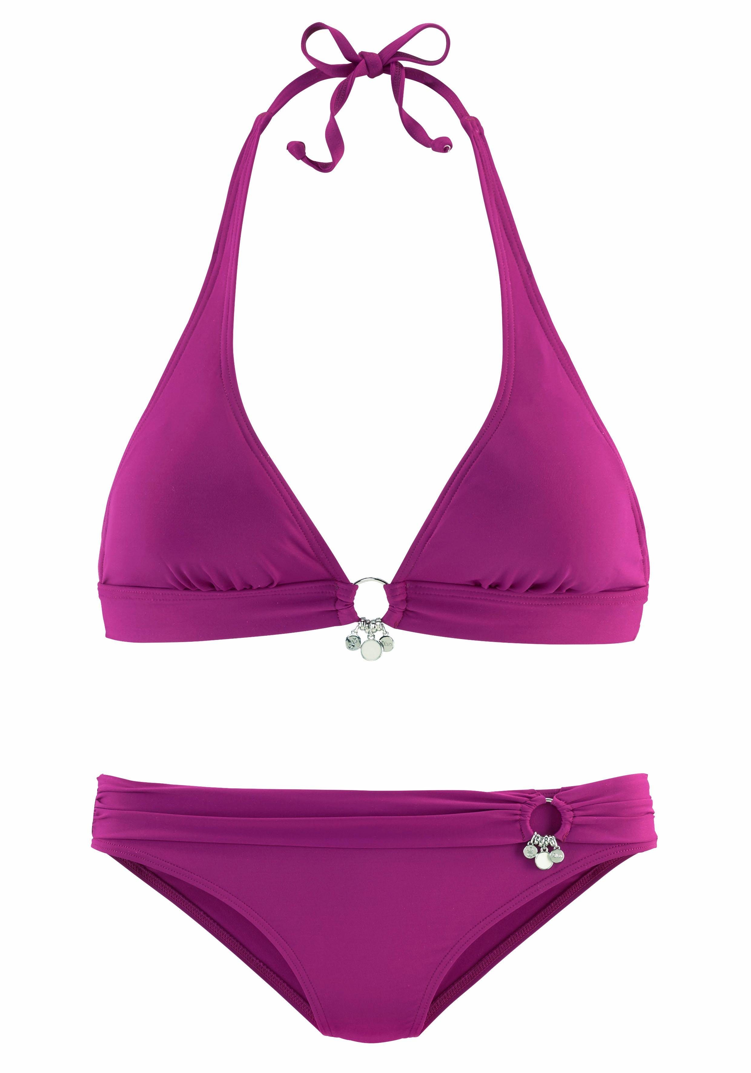 s.Oliver RED LABEL Beachwear Triangelbikini TONIA met uitneembare cups, om de nek te binden, sluiting op de rug