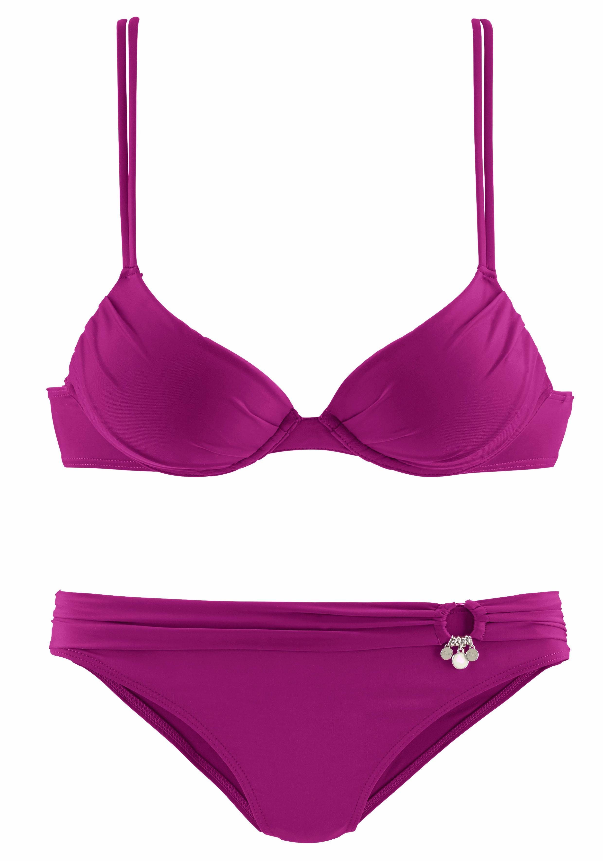 s.Oliver RED LABEL Beachwear Push-upbikini met sierring aan de broek