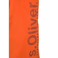s.oliver red label beachwear zwemshort met trendy logoprint oranje