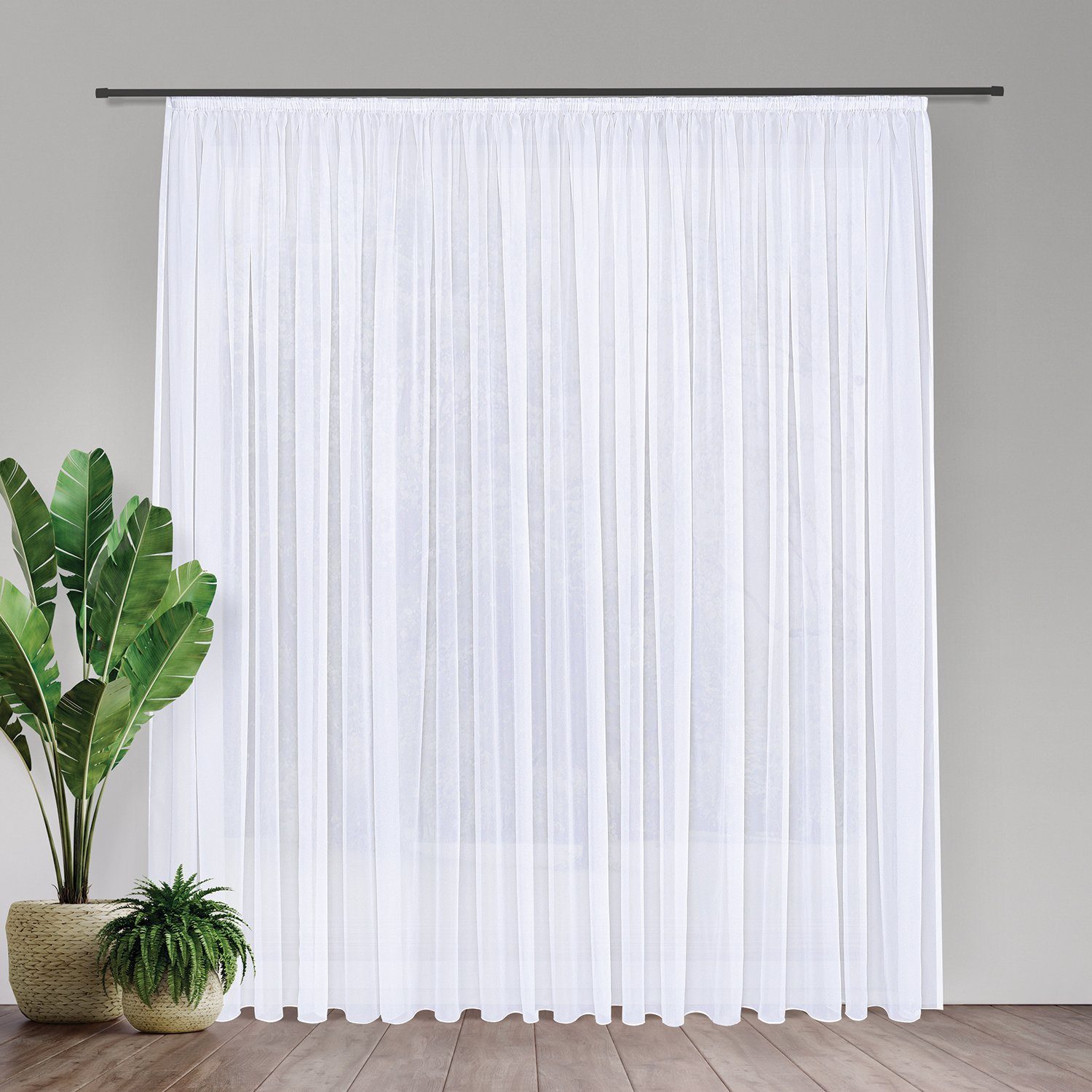 Gerster Gordijn Estella Store effect-voile gerecycled "Estella" (1 stuk)