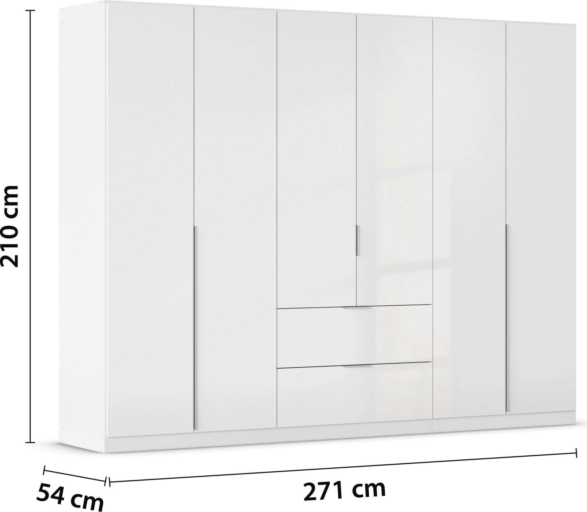 rauch Draaideurkast Kledingkast kast garderobe AGORDO met decor- of hoogglansfront
