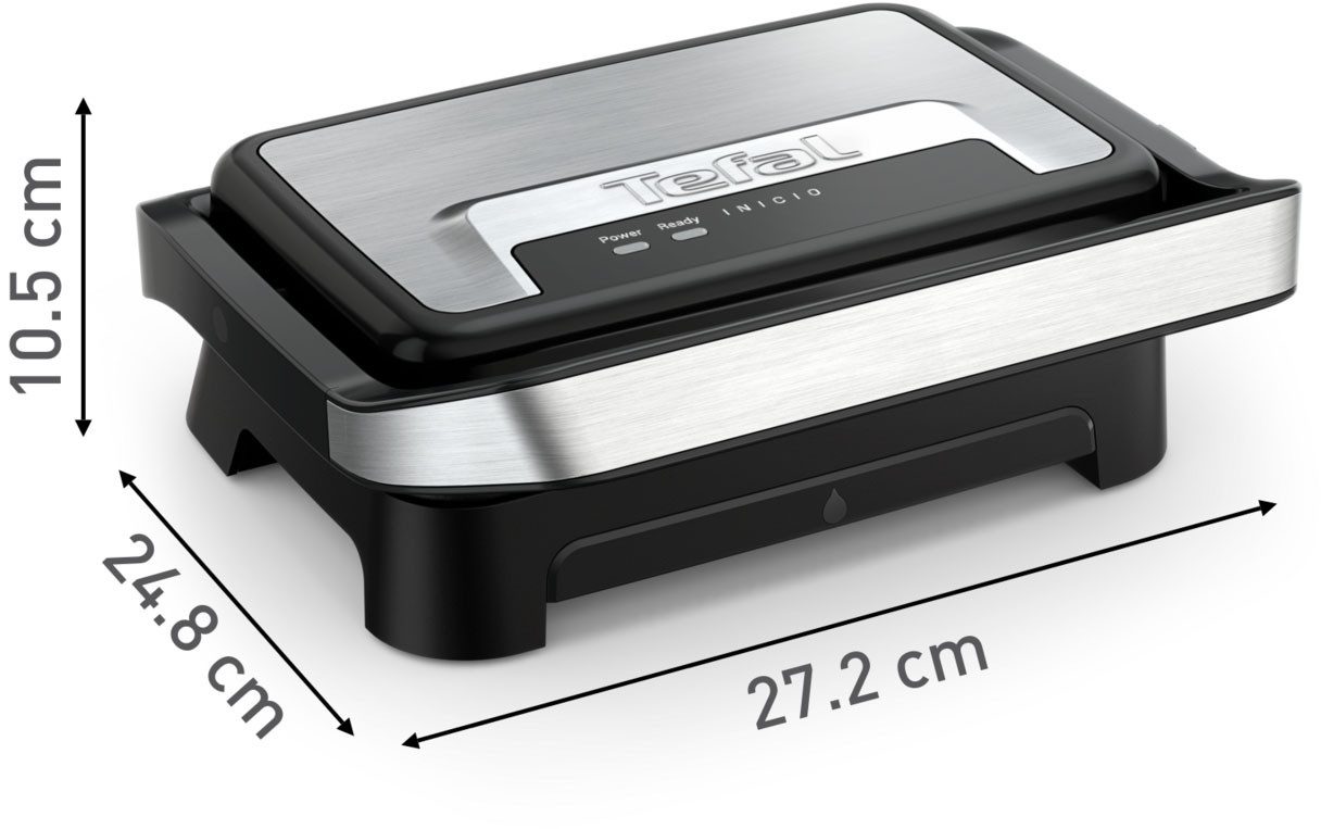 Tefal Contactgrill Inicio Compact, 2-in-1 Panini /Grill, antihaftbeschichtetete Platten