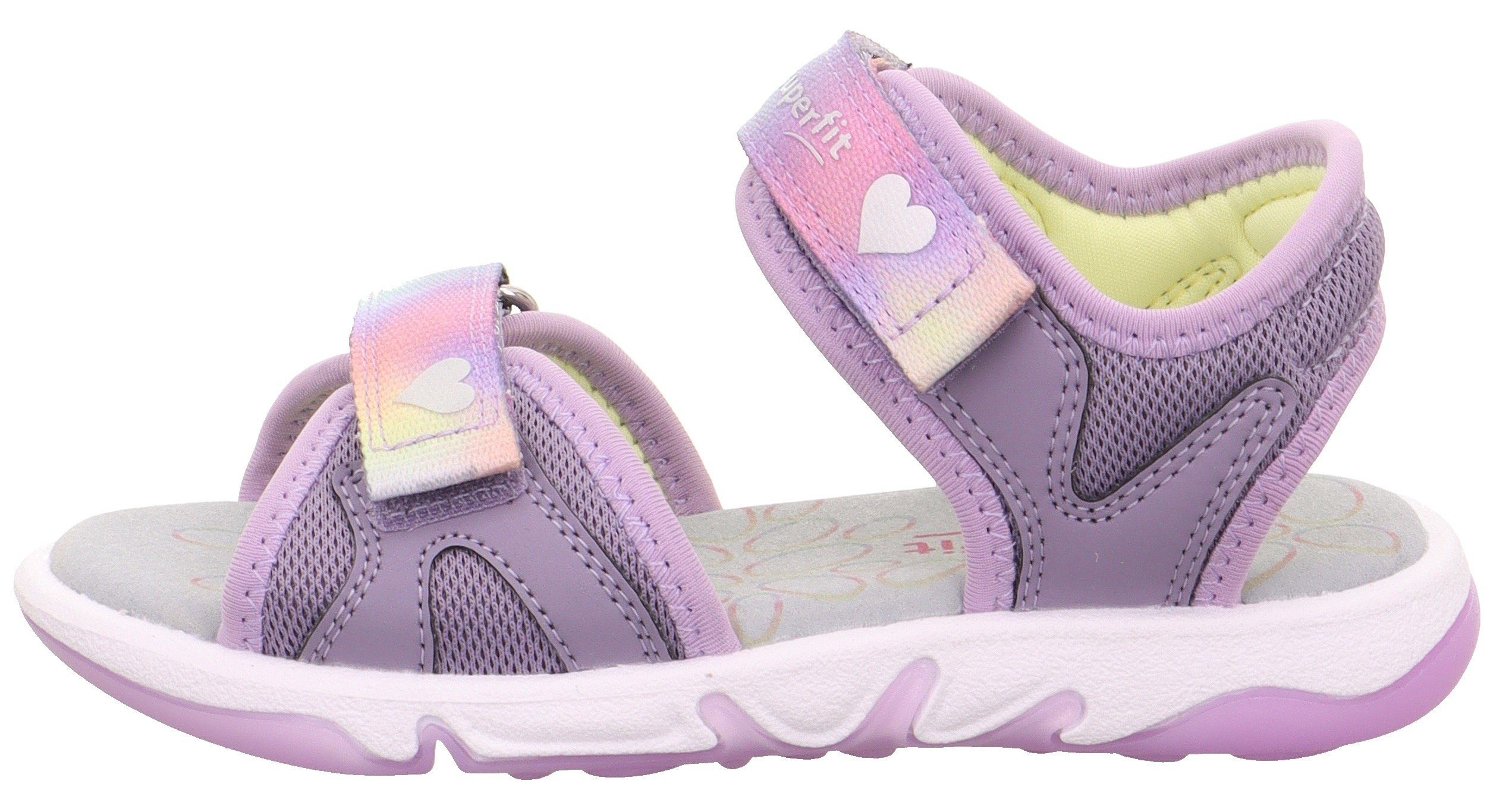 Superfit Sandalen PEBBLES WMS: middel Sandaal met schattige glitter-sluiting, maat sjabloon om te downloaden