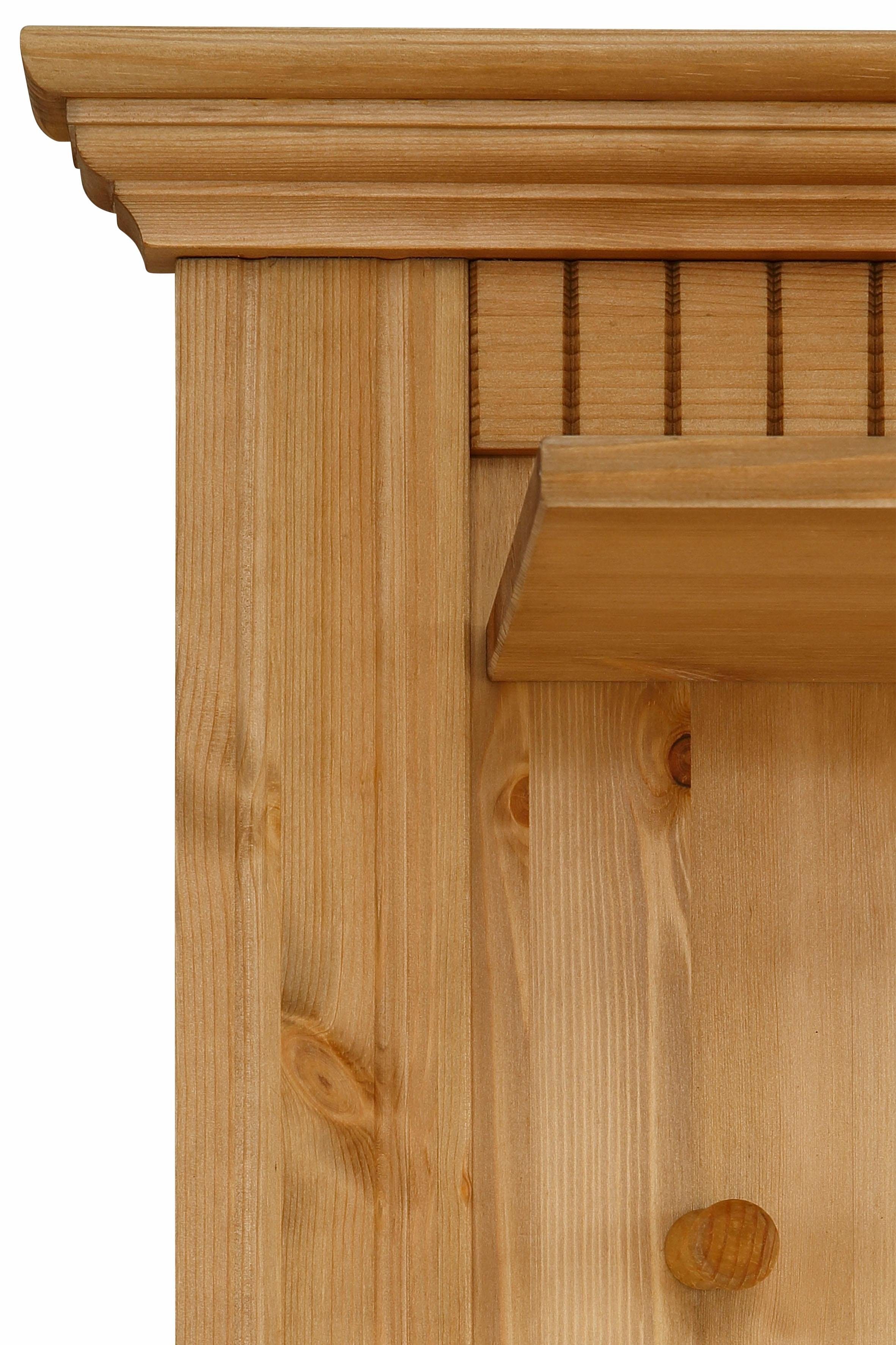 Home affaire Kapstokpaneel Rustiek gemaakt van massief, fsc-gecertificeerd grenen, 64 cm breed