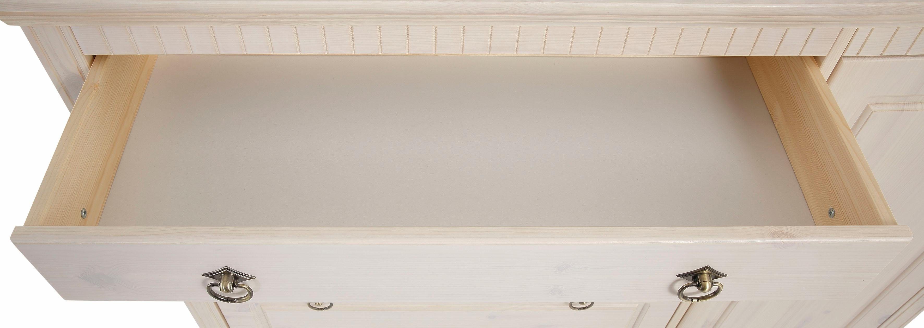 Home affaire Schoenenkast Rustiek gemaakt van massief, fsc-gecertificeerd grenen, 130 cm breed