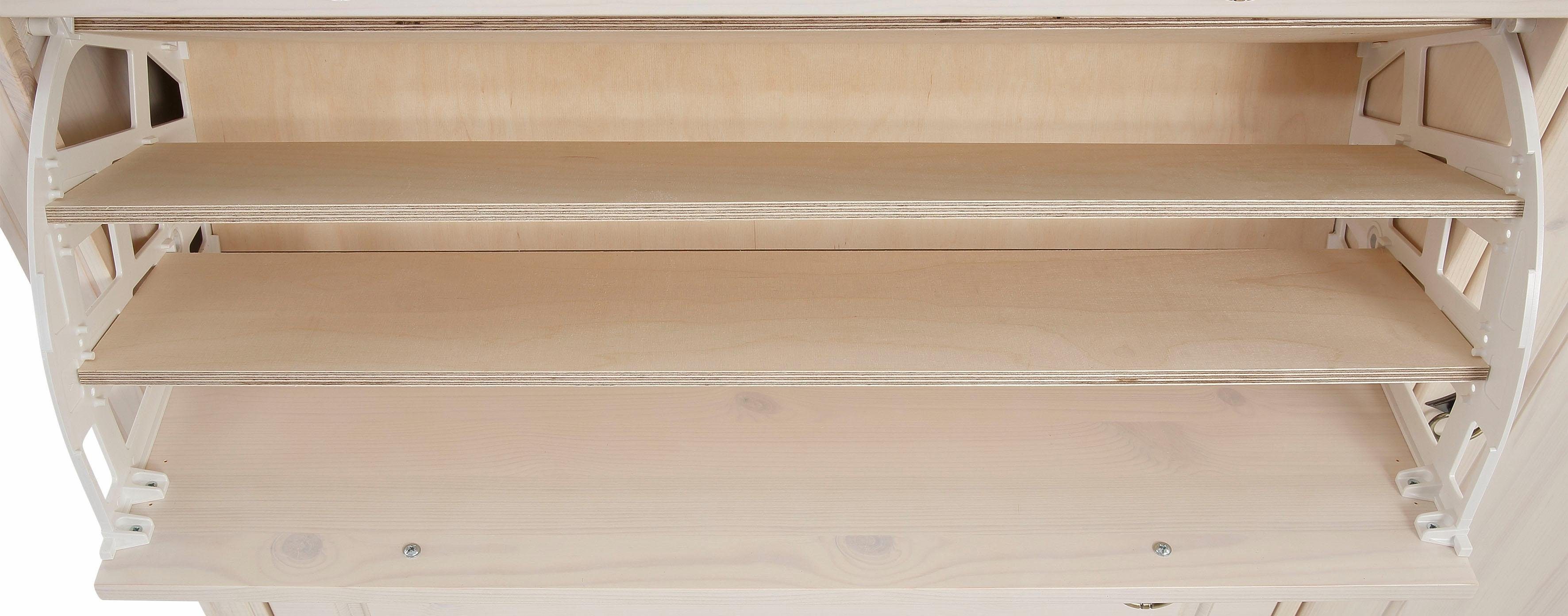 Home affaire Schoenenkast Rustiek gemaakt van massief, fsc-gecertificeerd grenen, 130 cm breed