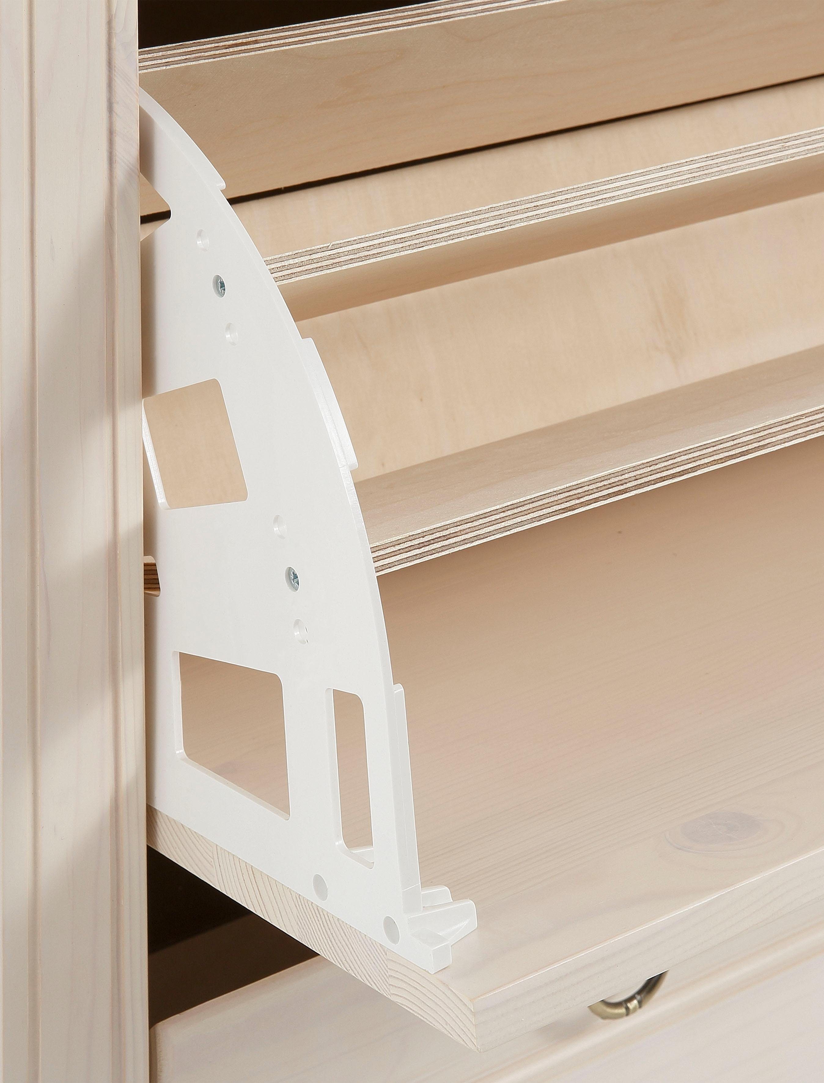 Home affaire Schoenenkast Rustiek gemaakt van massief, fsc-gecertificeerd grenen, 130 cm breed