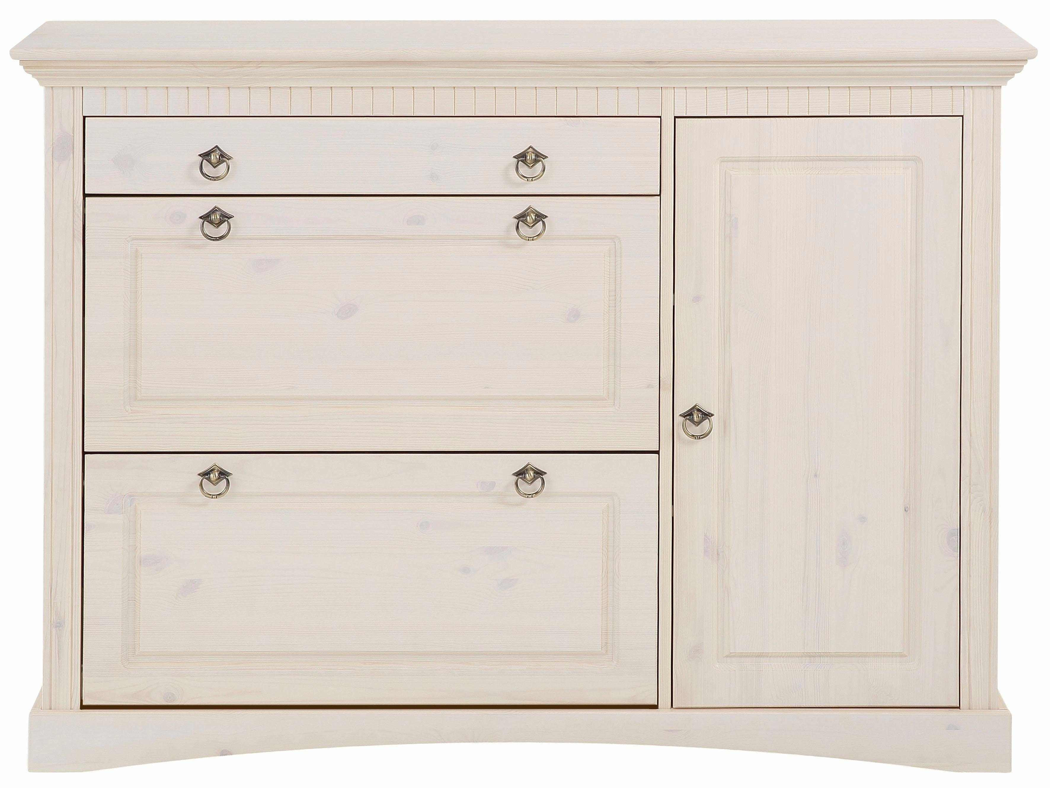 Home affaire Schoenenkast Rustiek gemaakt van massief, fsc-gecertificeerd grenen, 130 cm breed